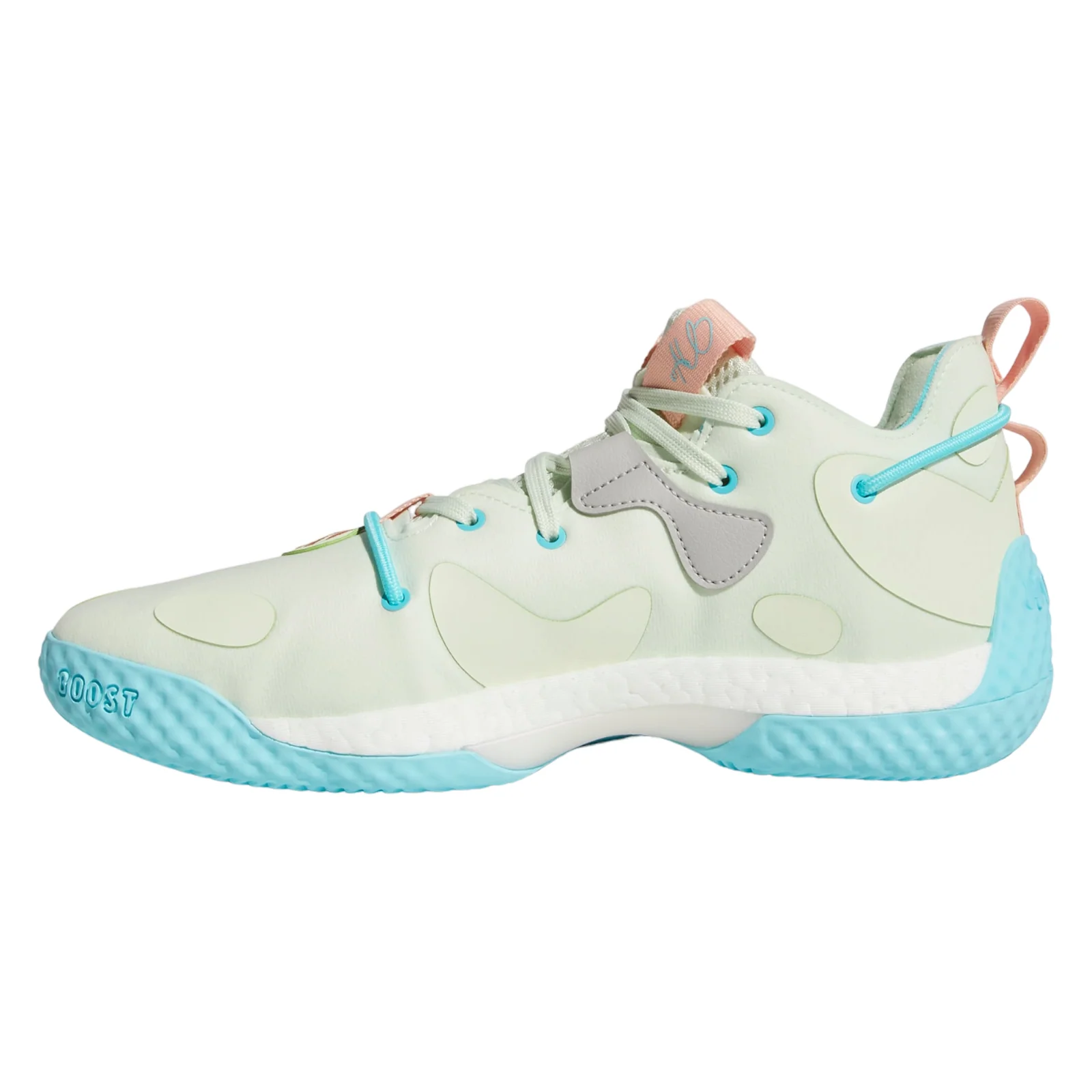 adidas Harden Vol. 6 Basketball Shoes - Gren Mist / Pulse Aqua - Image 8