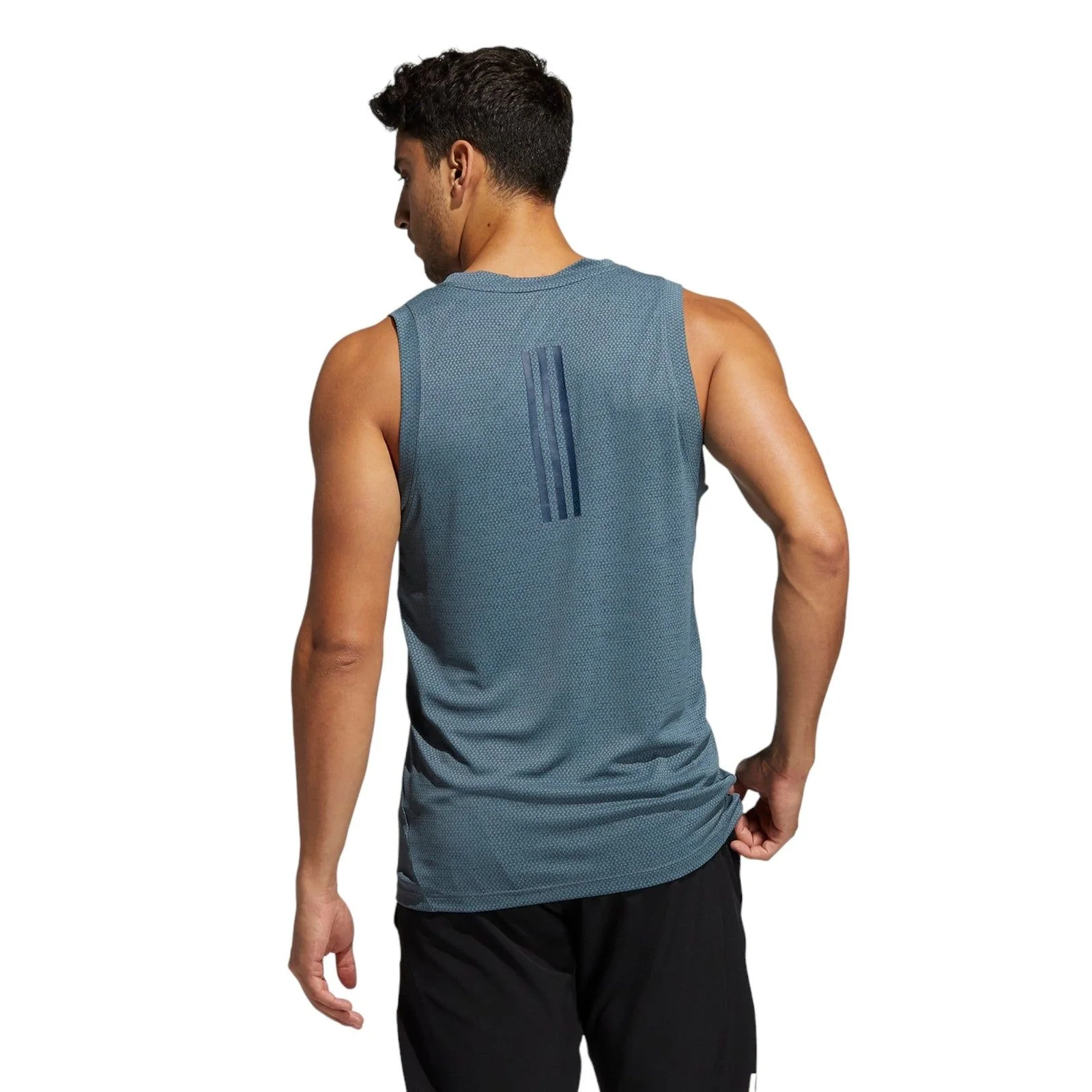 adidas HEAT.RDY 3-Stripes Tank Top - Blue - Image 3
