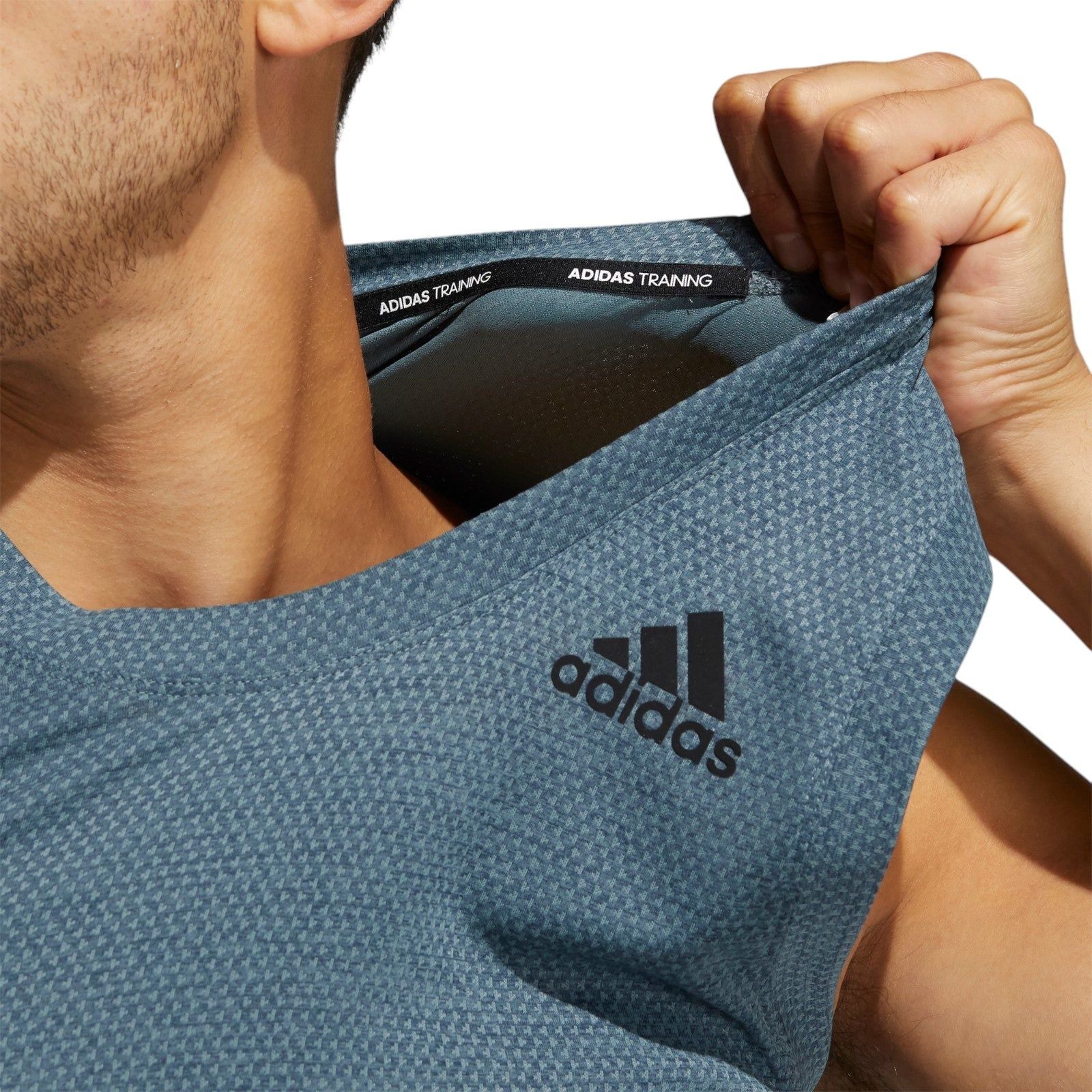 adidas HEAT.RDY 3-Stripes Tank Top - Blue - Image 6