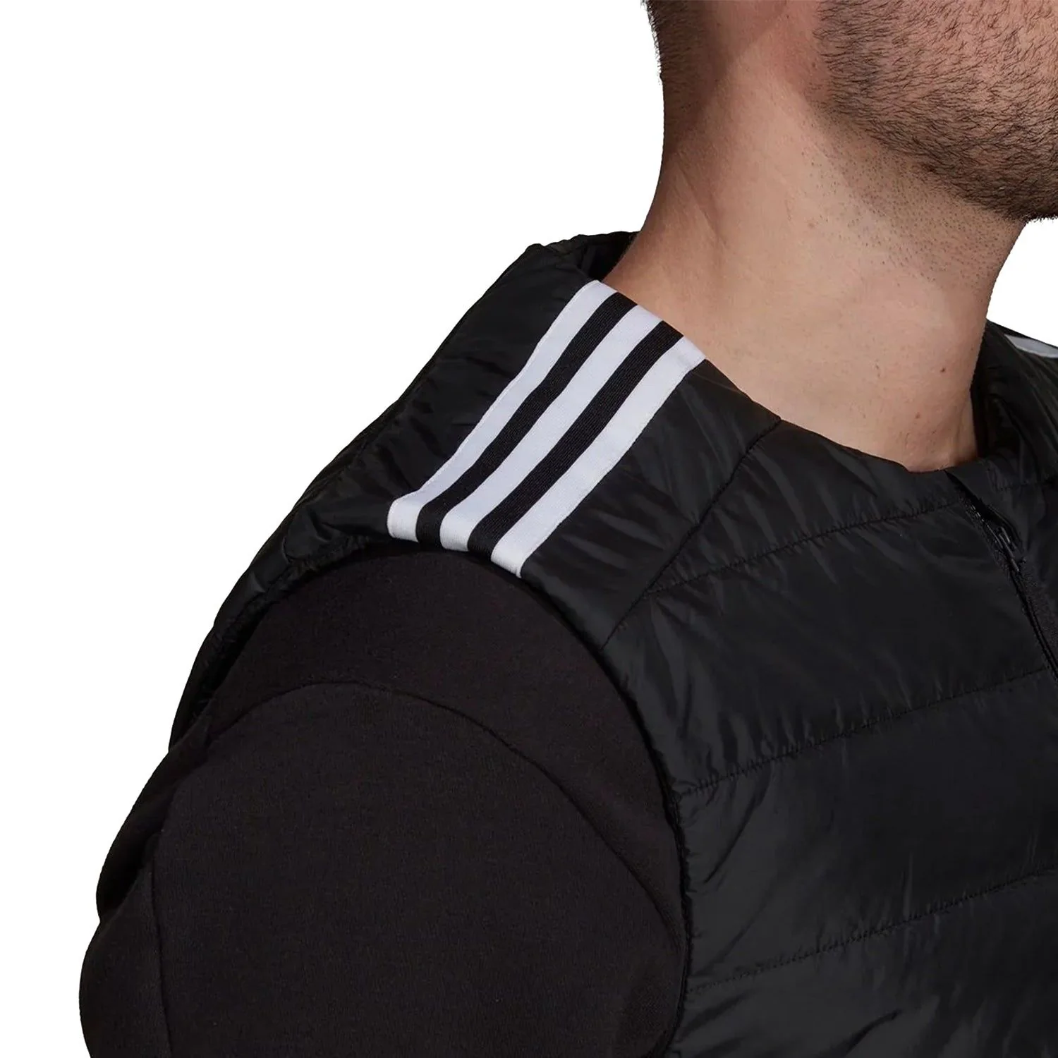 adidas Itavic 3 Stripe Puffer Gilet - Black - Image 6