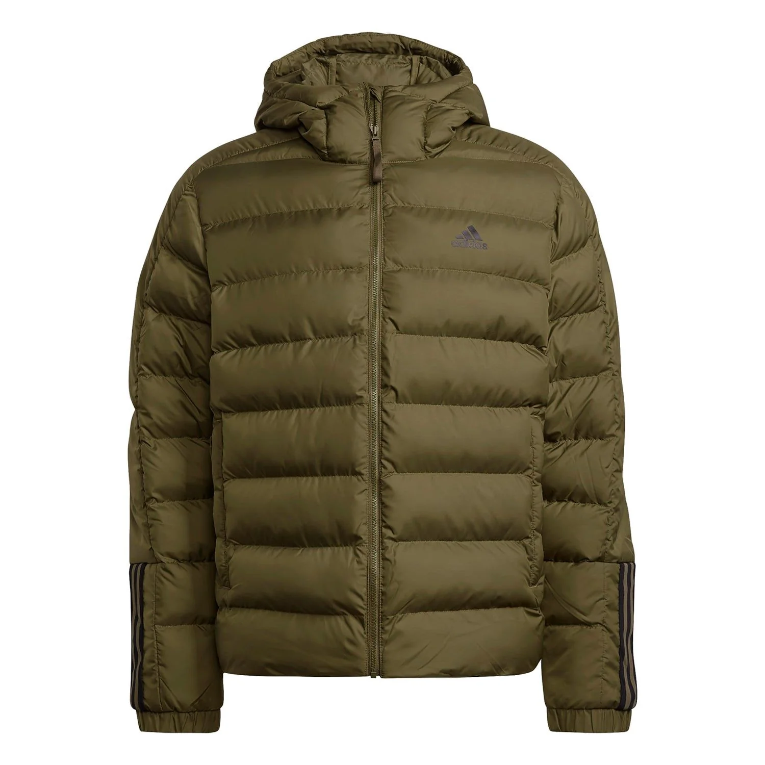 adidas Itavic 3-Stripes Midweight Hooded Jacket - Focus Olive