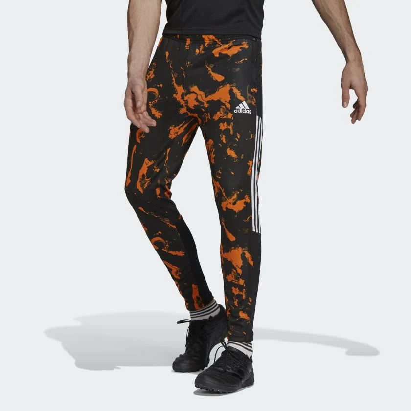 adidas Juventus Camo Track Pants - Orange/Black - Image 2