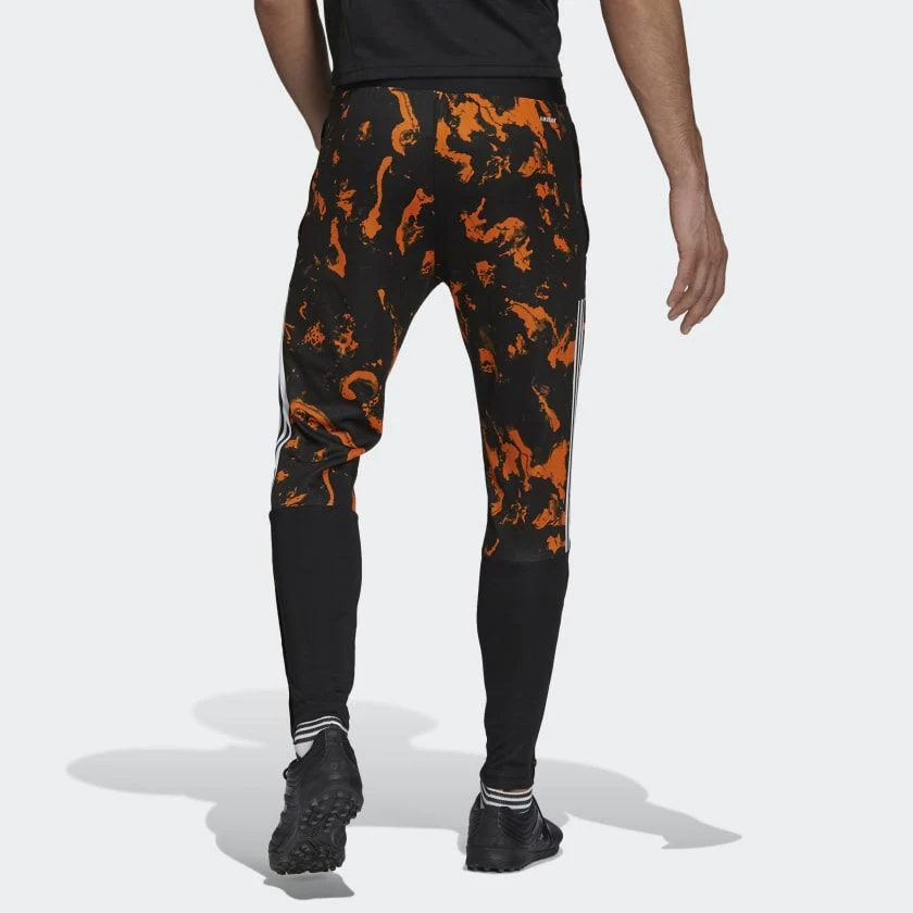 adidas Juventus Camo Track Pants - Orange/Black - Image 3