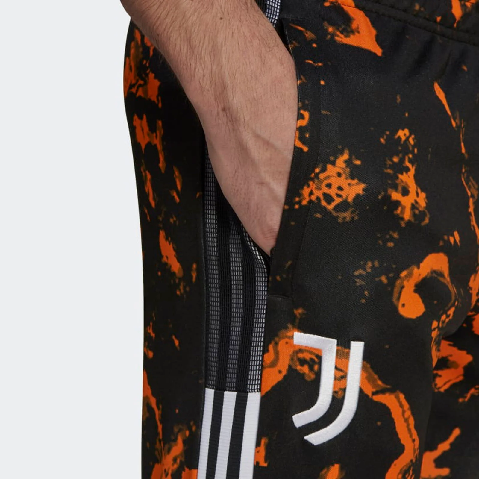 adidas Juventus Camo Track Pants - Orange/Black - Image 4