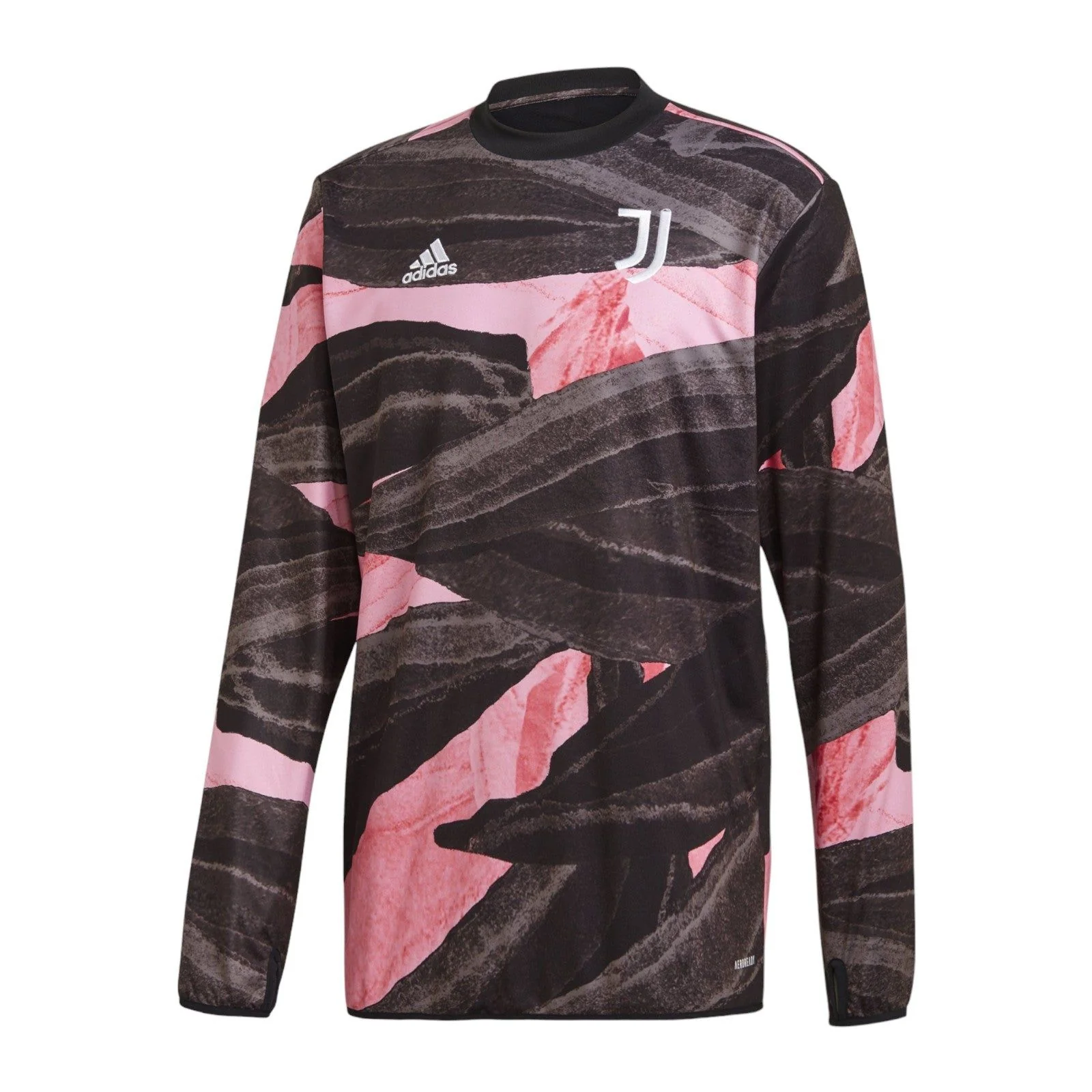 adidas Juventus Pre-Match Warm Up Top - Black / Pink
