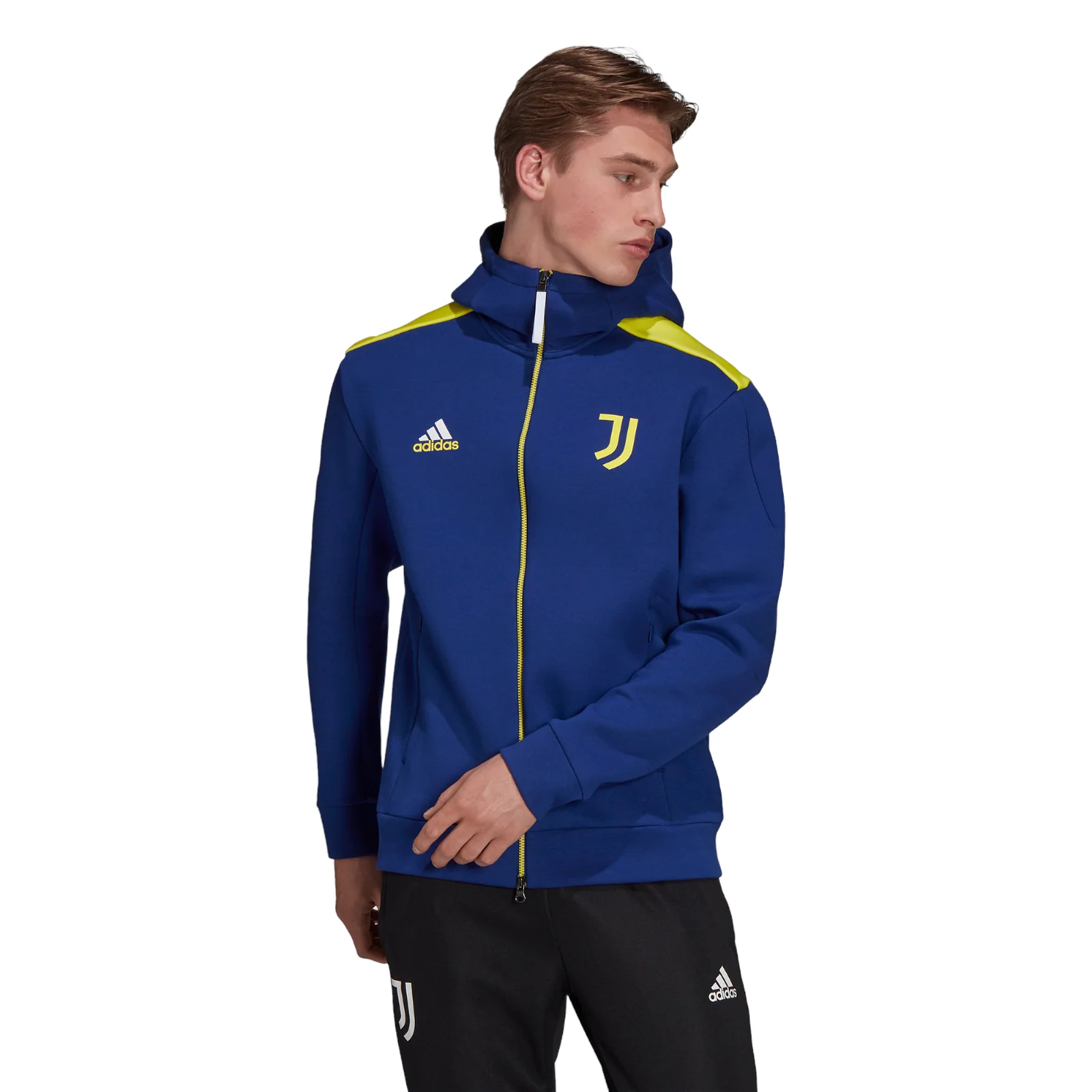 adidas Juventus ZNE Football Jacket - Blue / Yellow - Image 2
