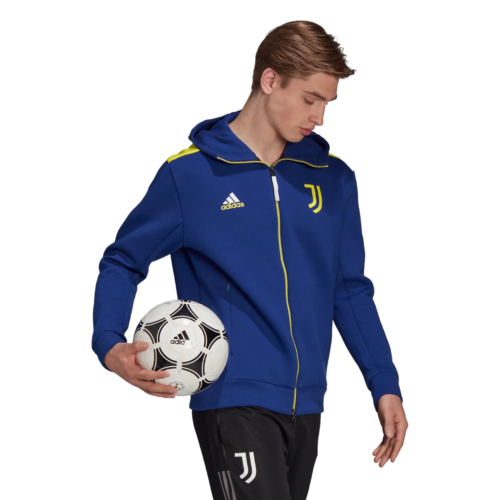 adidas Juventus ZNE Football Jacket - Blue / Yellow - Image 4
