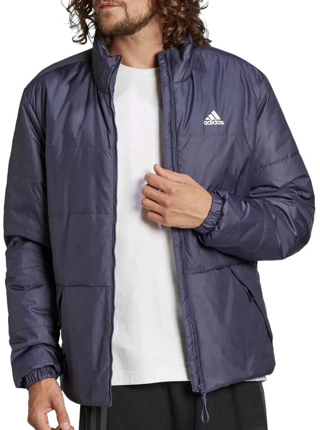 adidas Lifestyle BSC 3-Stripes Insulated Winter Jacket - Navy - Image 3