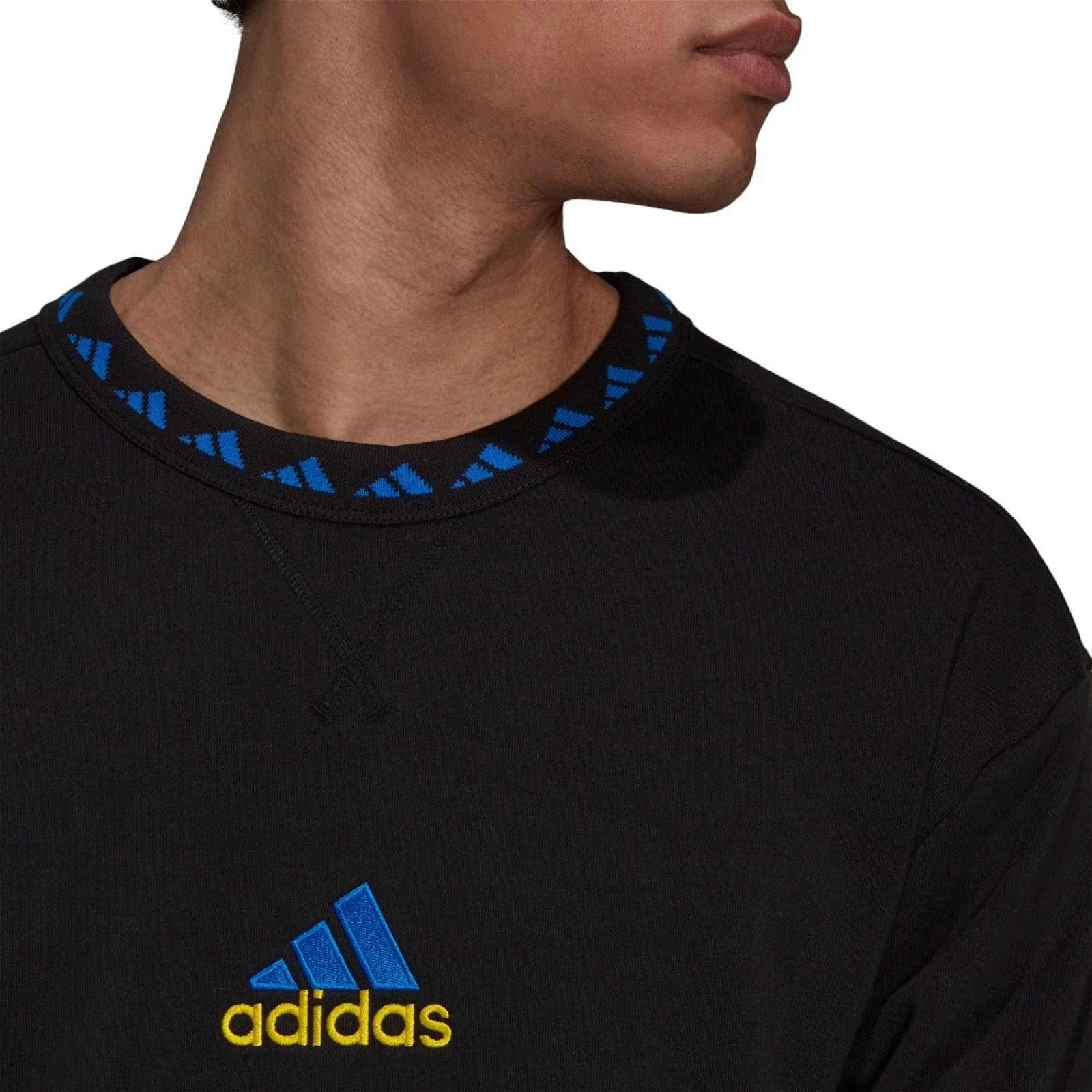adidas Manchester United Icons Crew Sweatshirt - Black - Image 3