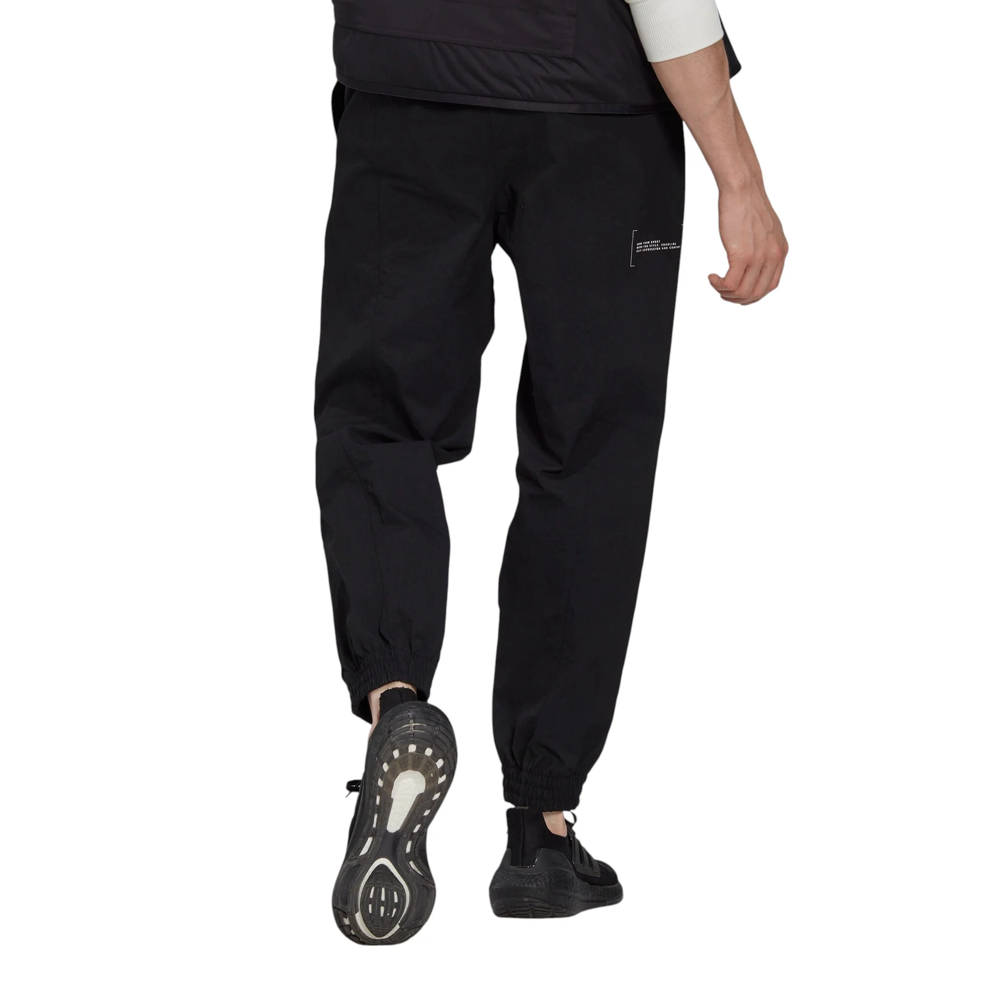 adidas Men's Cargo Track Pants Nylon Joggers - Black - Image 3