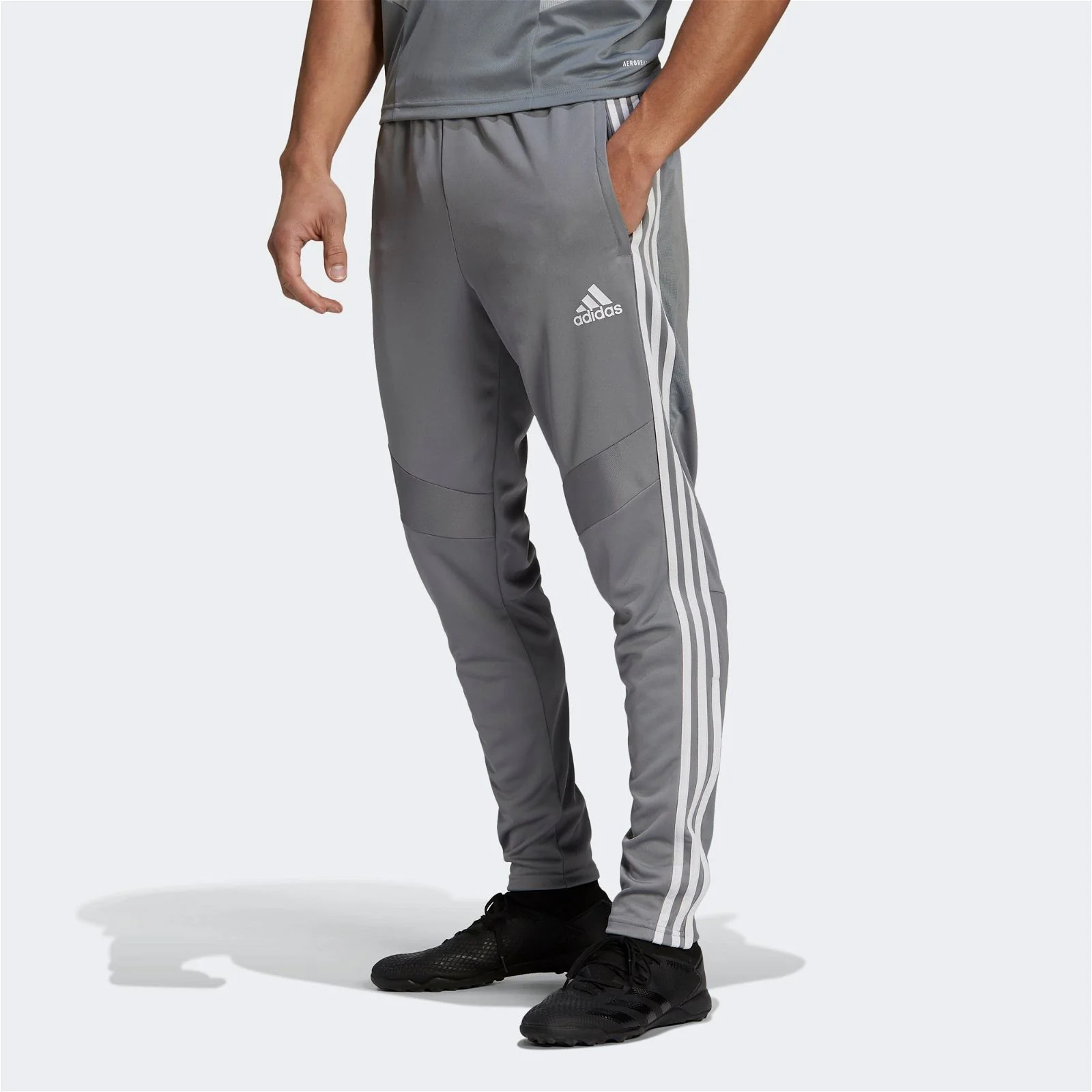 adidas Men's Tiro 19 Training Pants - Grey / White - Image 3