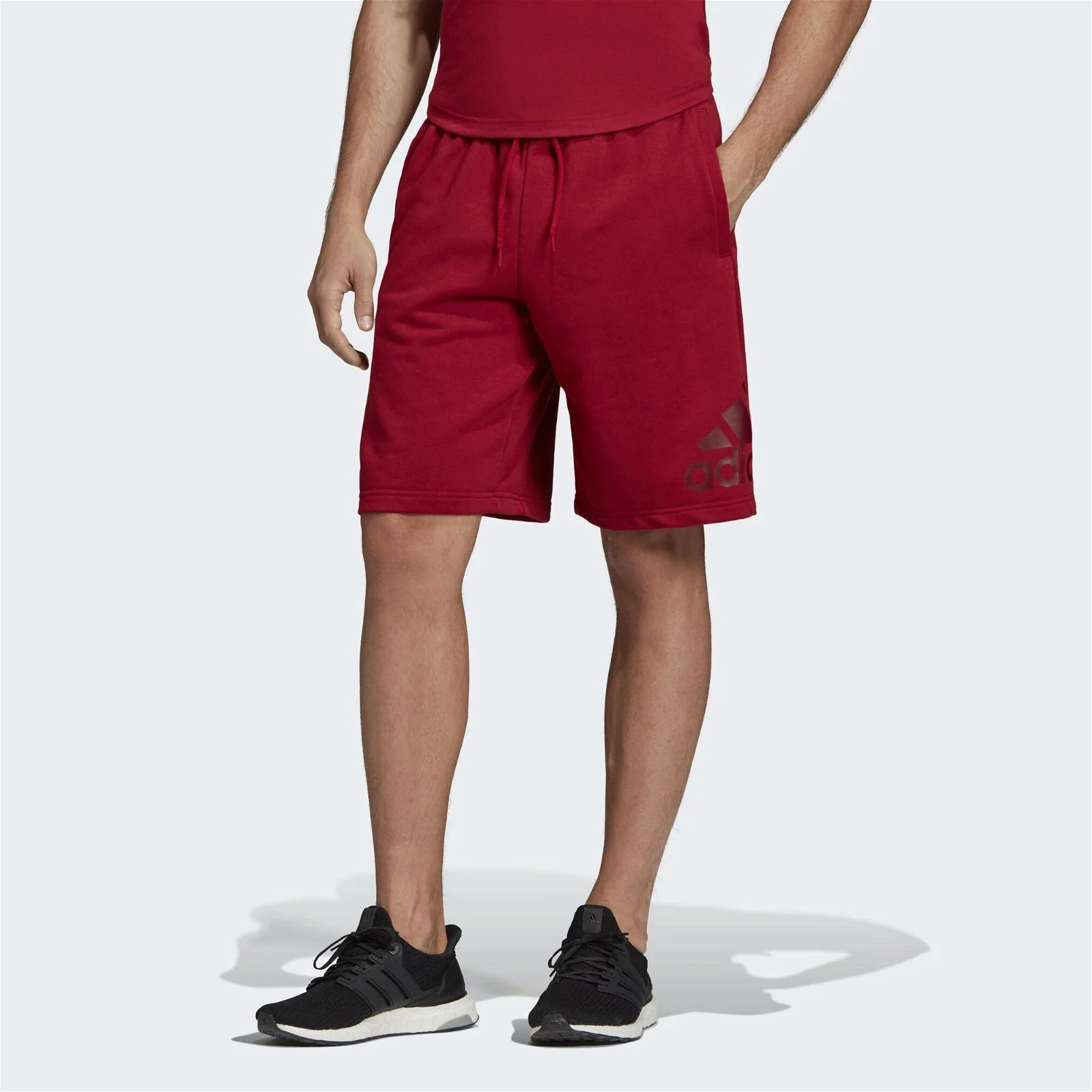 adidas Must Haves Badge of Sport Shorts - Red - Image 3