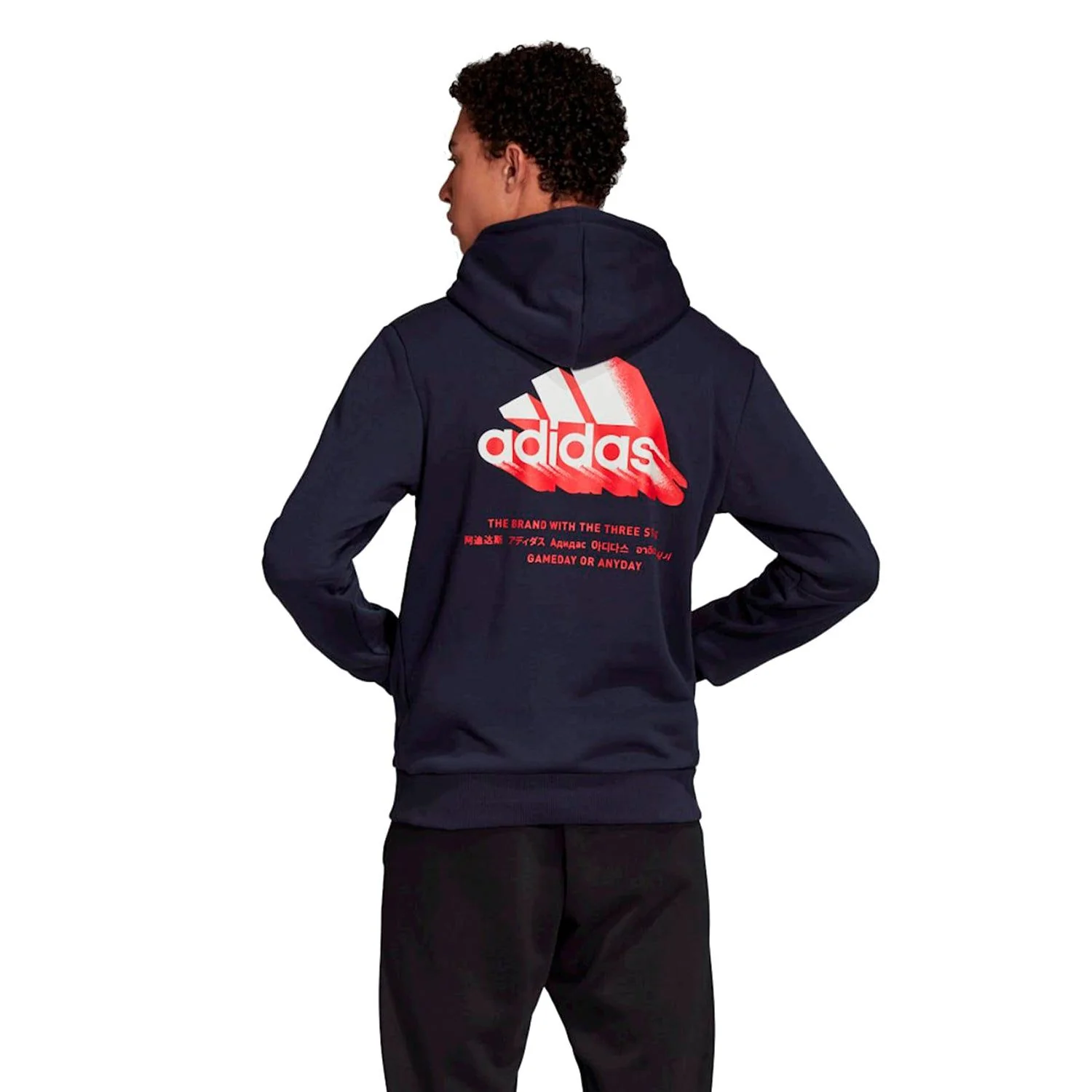 adidas Must Haves Graphic Hoodie - Navy - Image 3