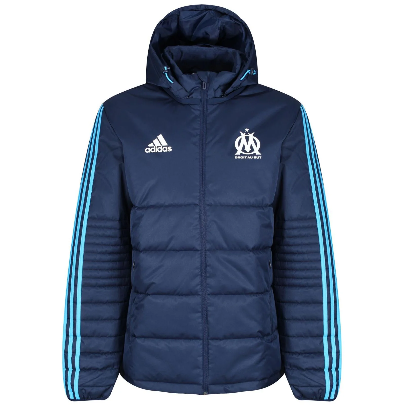 adidas Olympique Marseille Padded Jacket - Navy - Image 3