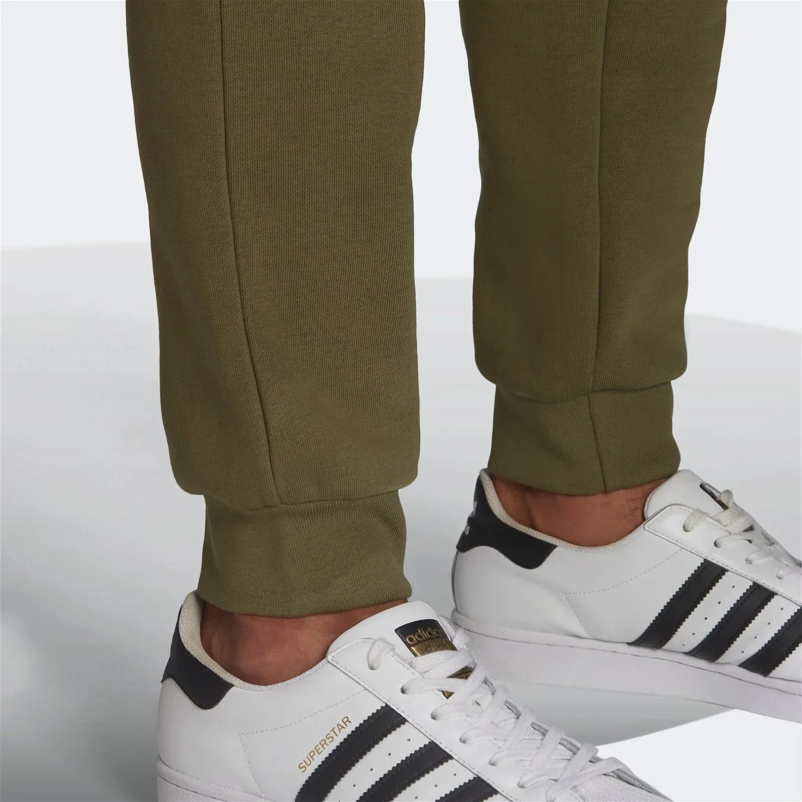 adidas Origina;s Adicolor Essentials Trefoil Joggers - Focus Olive Green - Image 5