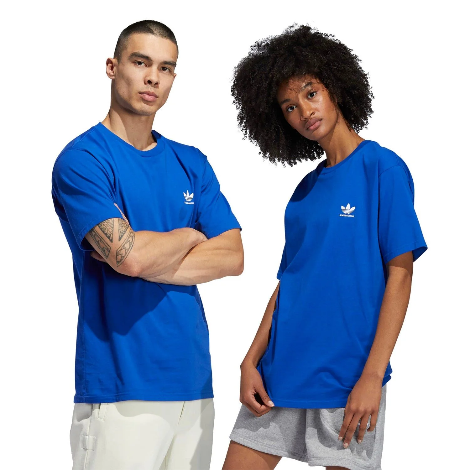 adidas Originals 2.0 Skateboarding Trefoil T Shirt - Blue - Image 3