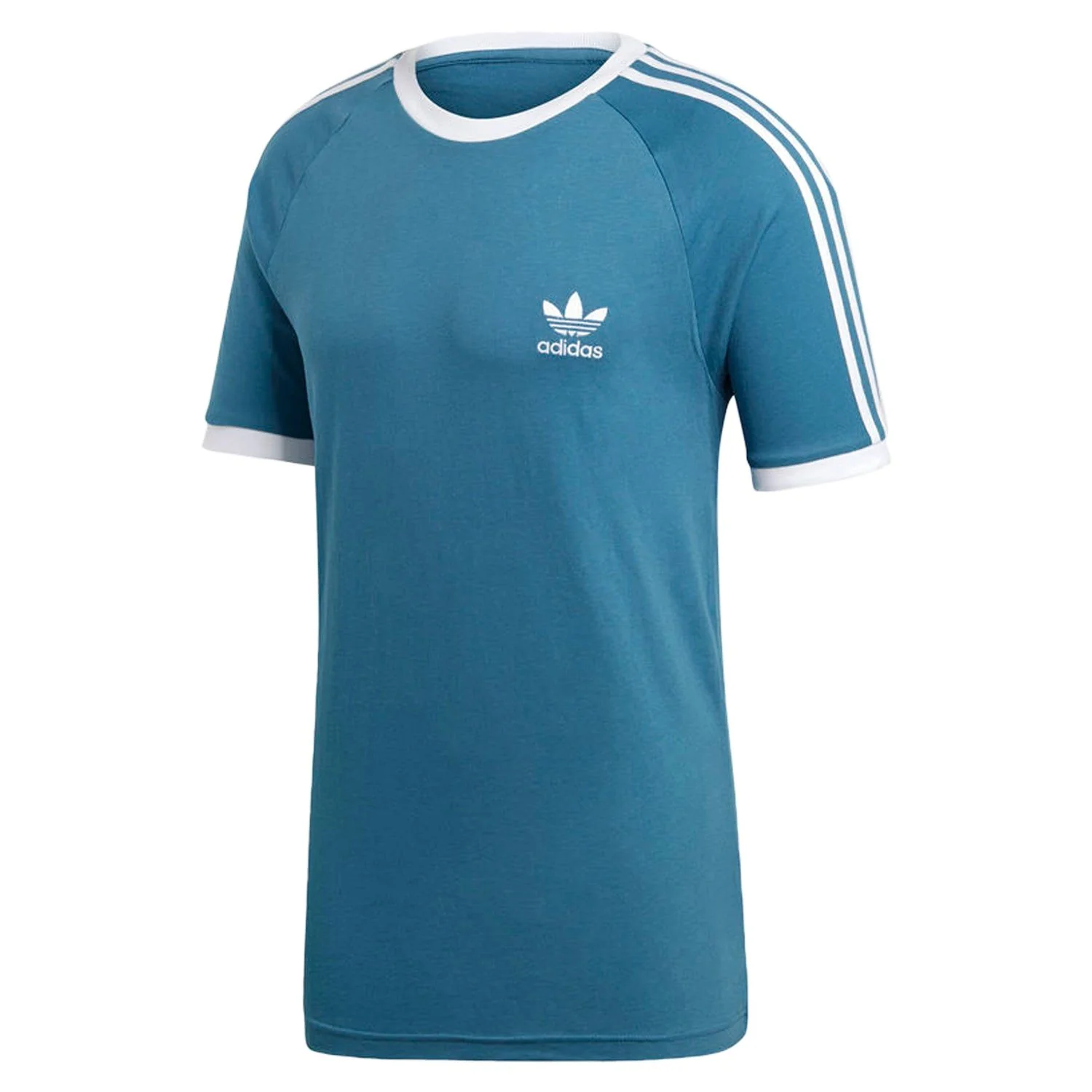 adidas Originals 3-Stripe T Shirt - Blanch Blue