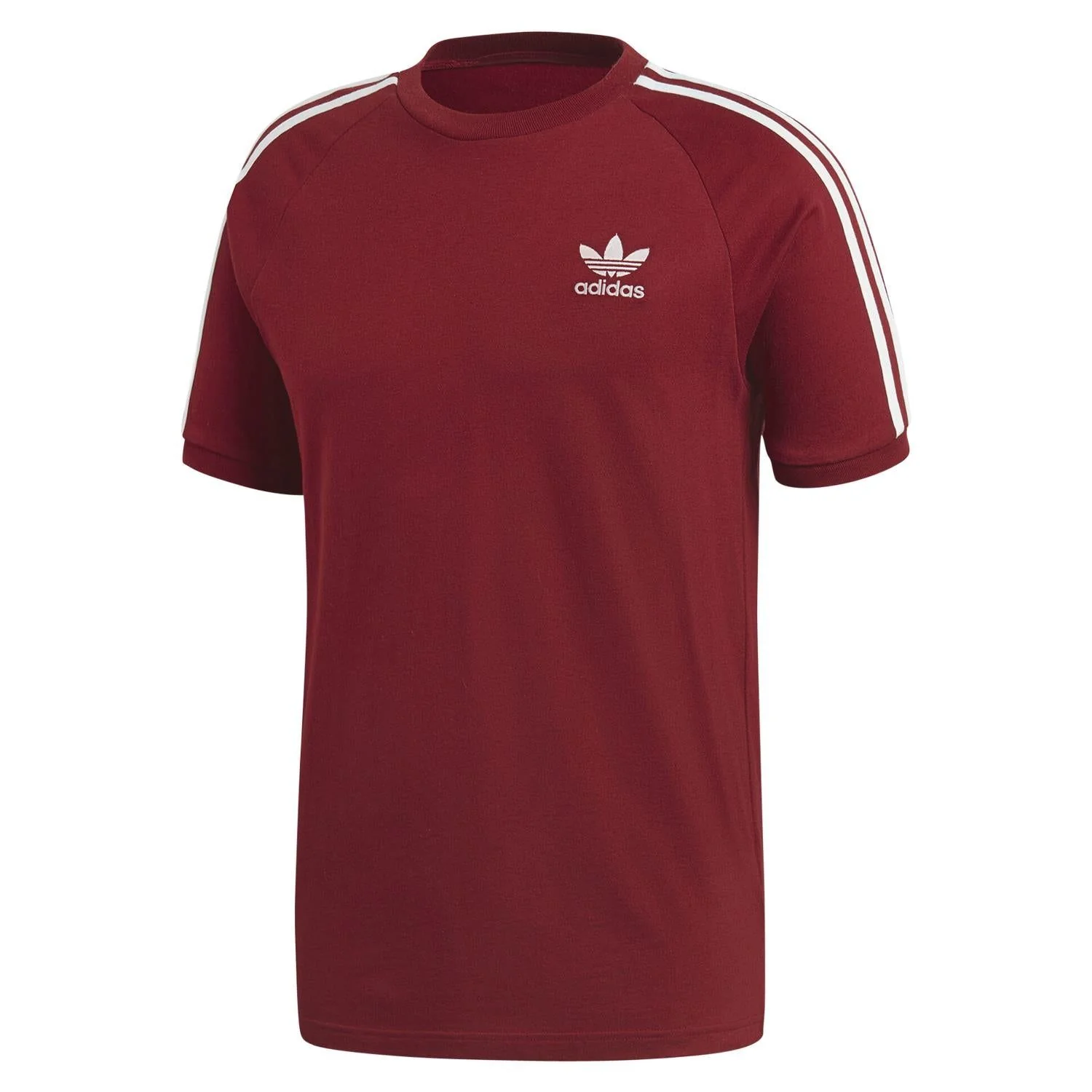adidas Originals 3-Stripe T Shirt - Burgundy