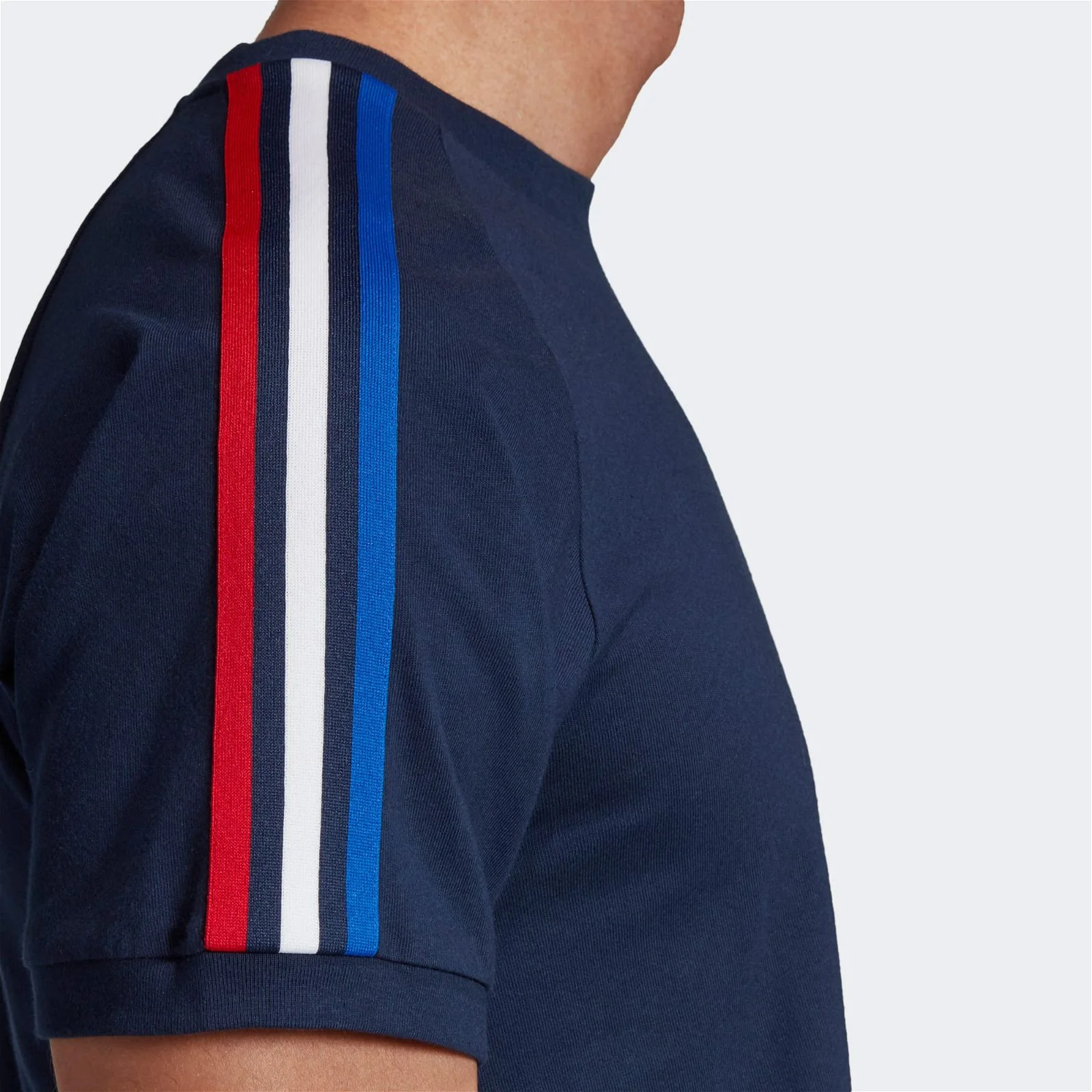 adidas Originals 3-Stripes France Tee - Navy - Image 7