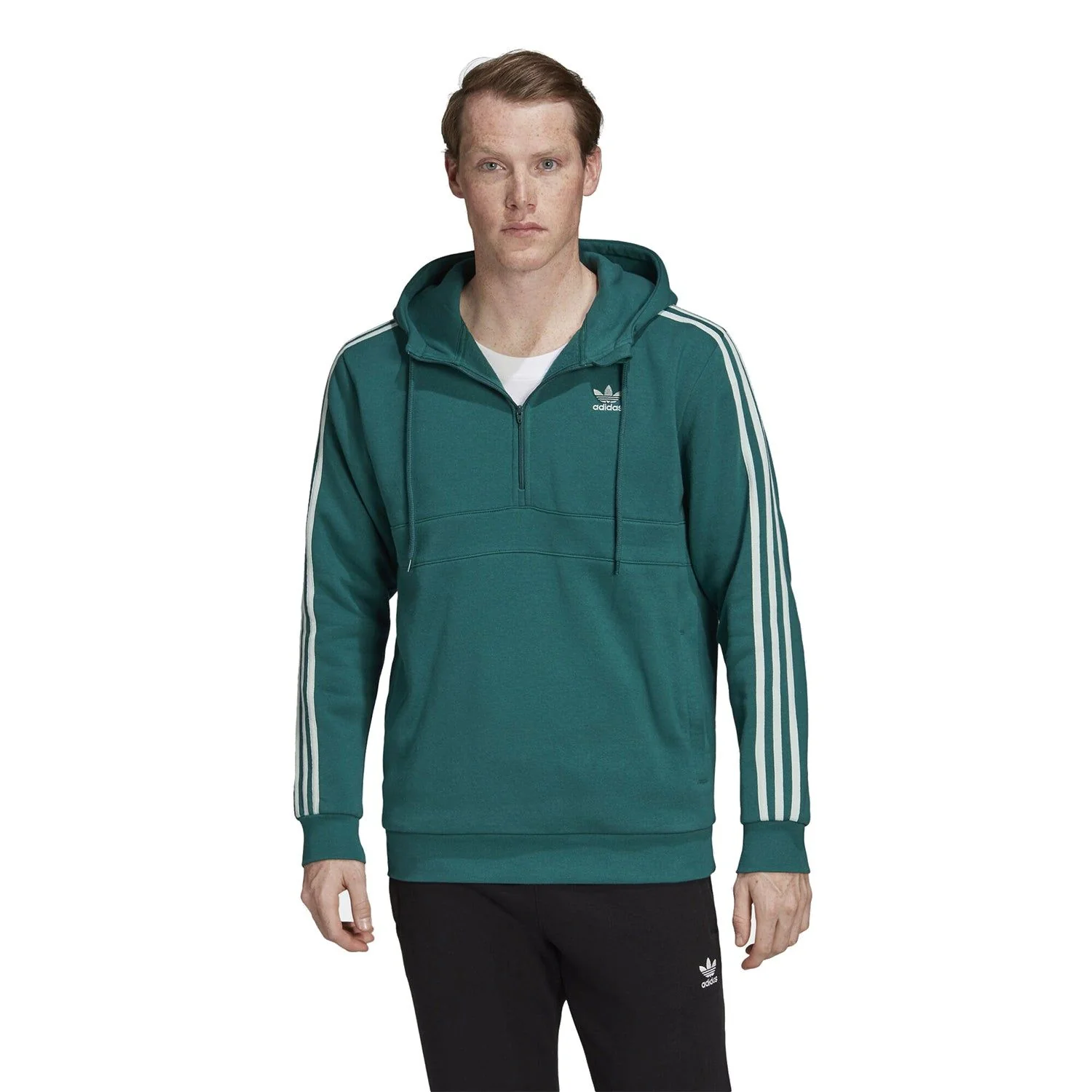 adidas Originals 3-Stripes Hoodie - Green - Image 3