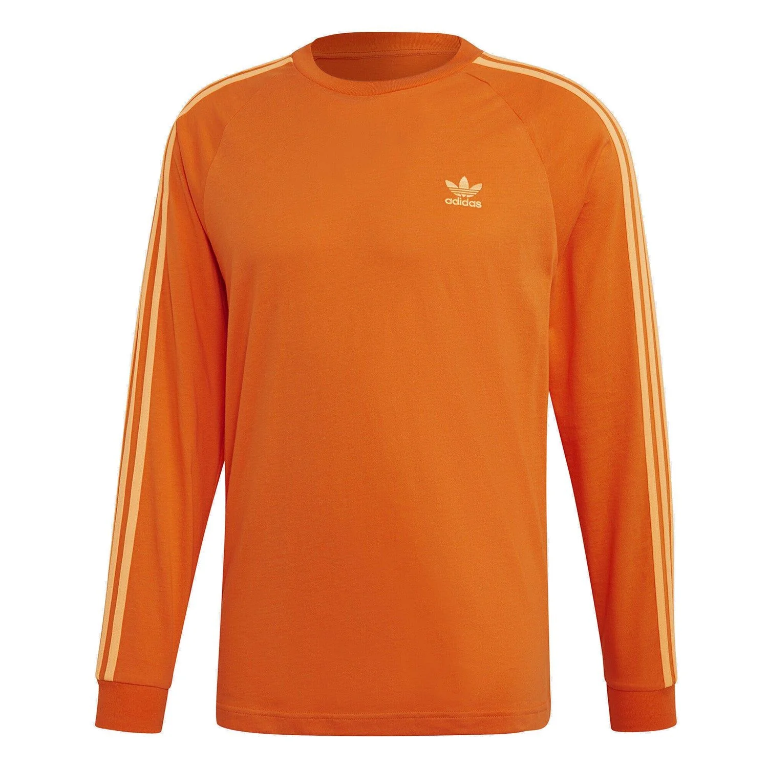 adidas Originals 3-Stripes Long Sleeve T Shirt - Orange