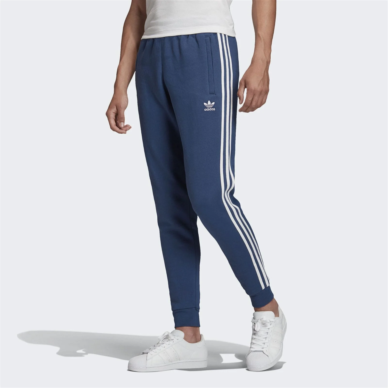 adidas Originals 3-Stripes Sweat Pants - Blue - Image 3