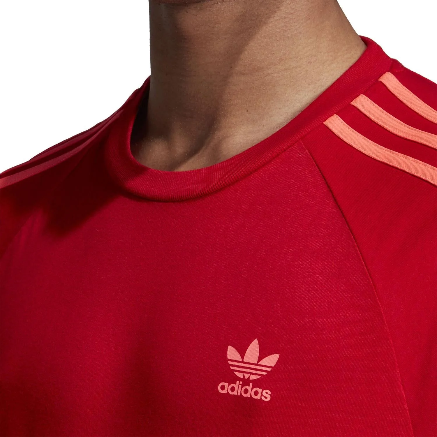 adidas Originals 3-Stripes T-Shirt - Scarlet - Image 5