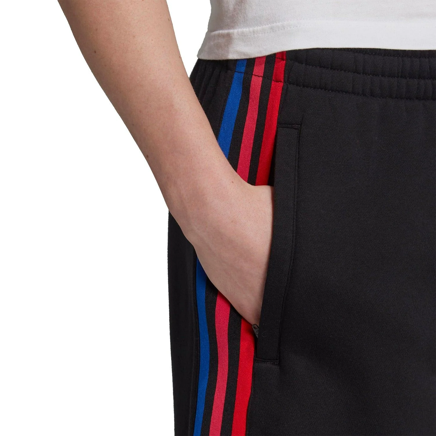 adidas Originals 3D Trefoil 3-Stripes Sweat Shorts - Black - Image 5