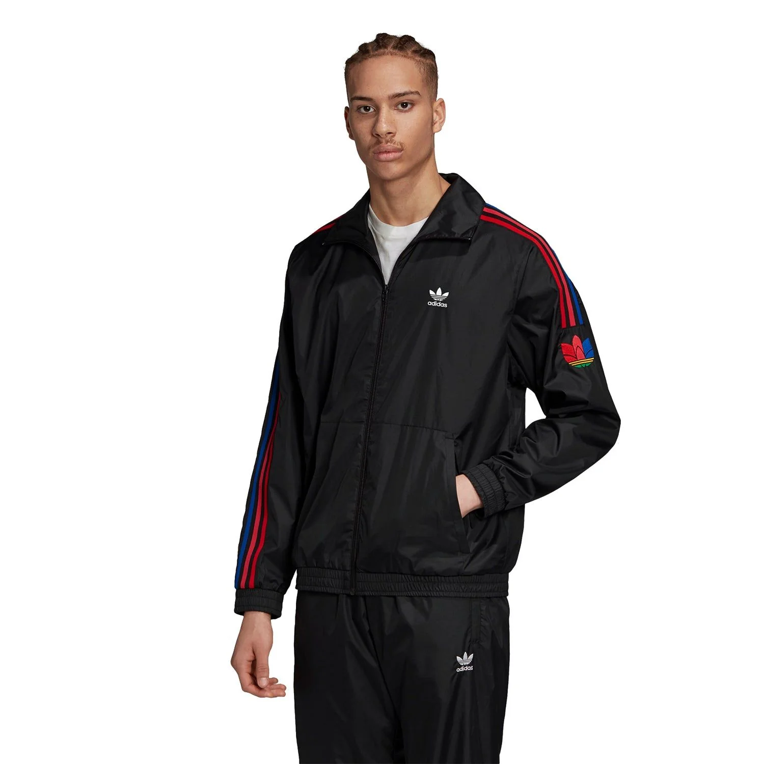 adidas Originals 3D Trefoil 3-Stripes Track Top - Black - Image 4