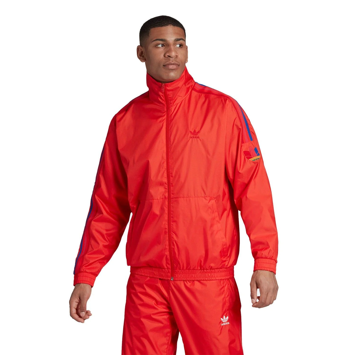 adidas Originals 3D Trefoil 3-Stripes Track Top - Red - Image 3