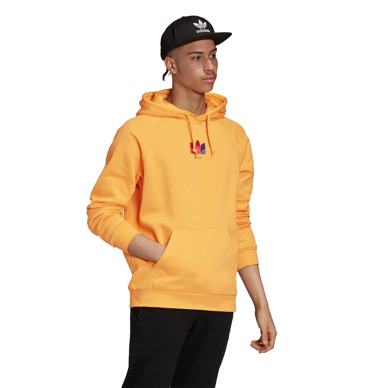 adidas Originals 3D Trefoil Graphic Sweat Hoodie - Yellow - Image 3