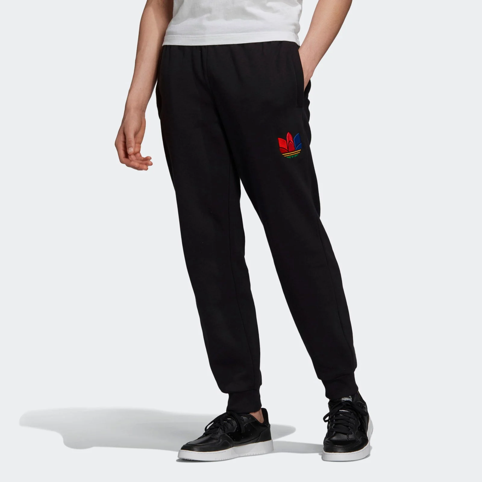 adidas Originals 3D Trefoil Graphic Sweat Joggers - Black - Image 3