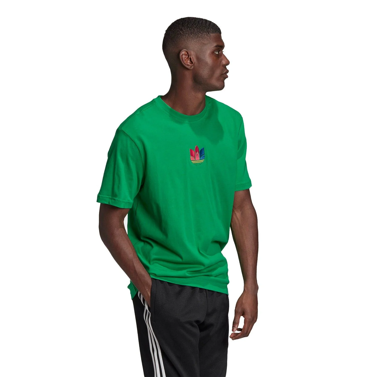 adidas Originals 3D Trefoil Graphic Tee - Green - Image 3