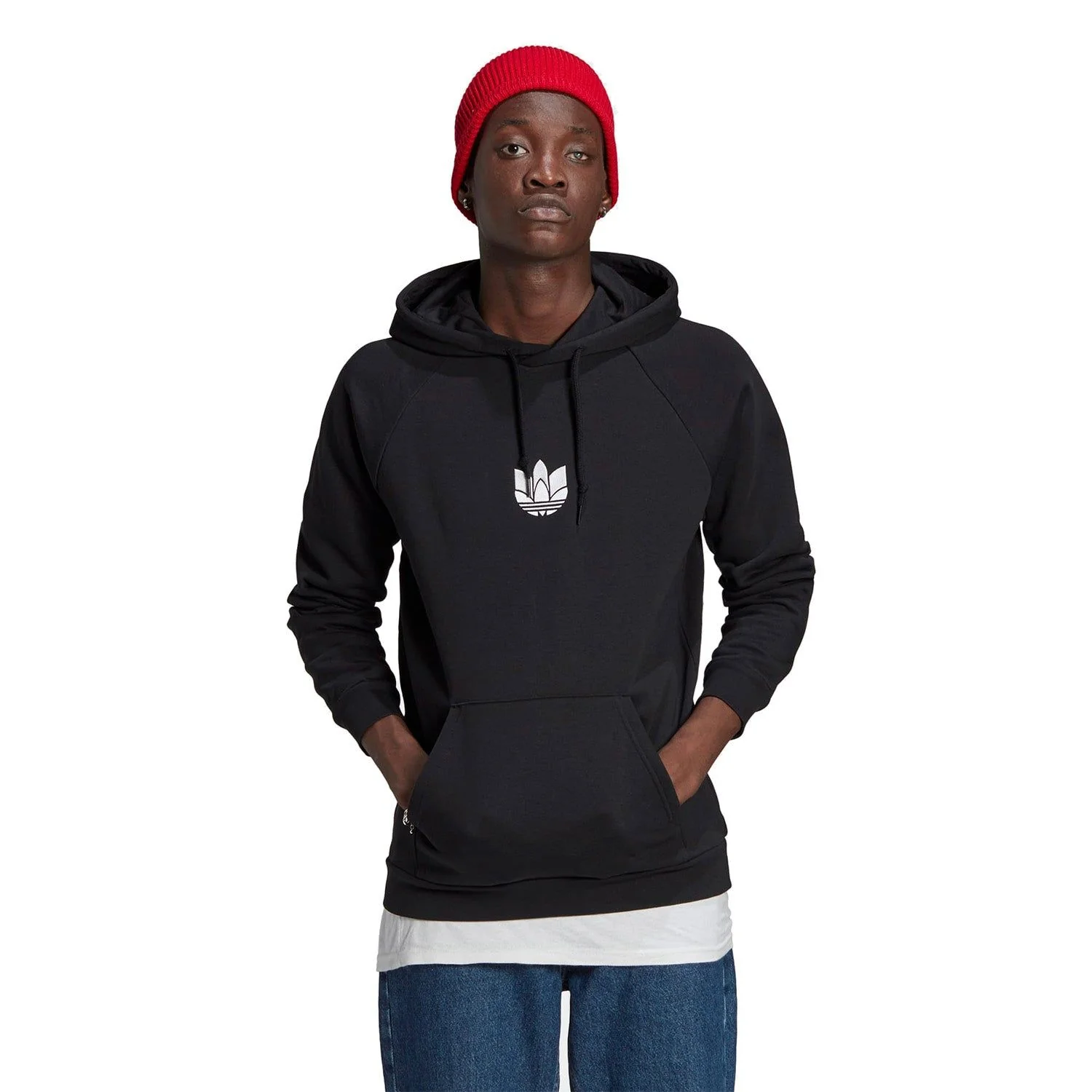 adidas Originals 3D Trefoil Sweat Hoodie - Black - Image 2