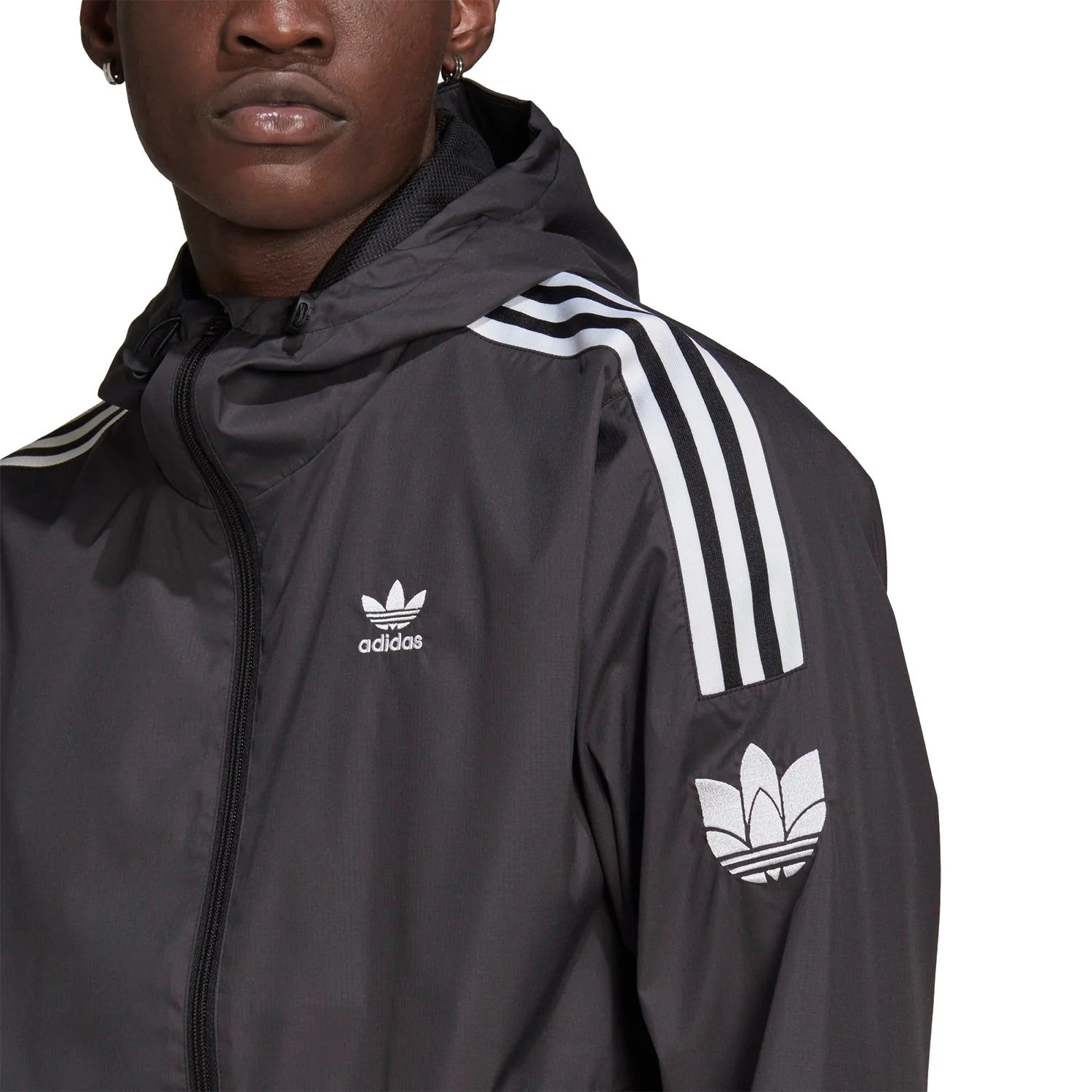adidas Originals 3D Trefoil Windbreaker - Black - Image 3