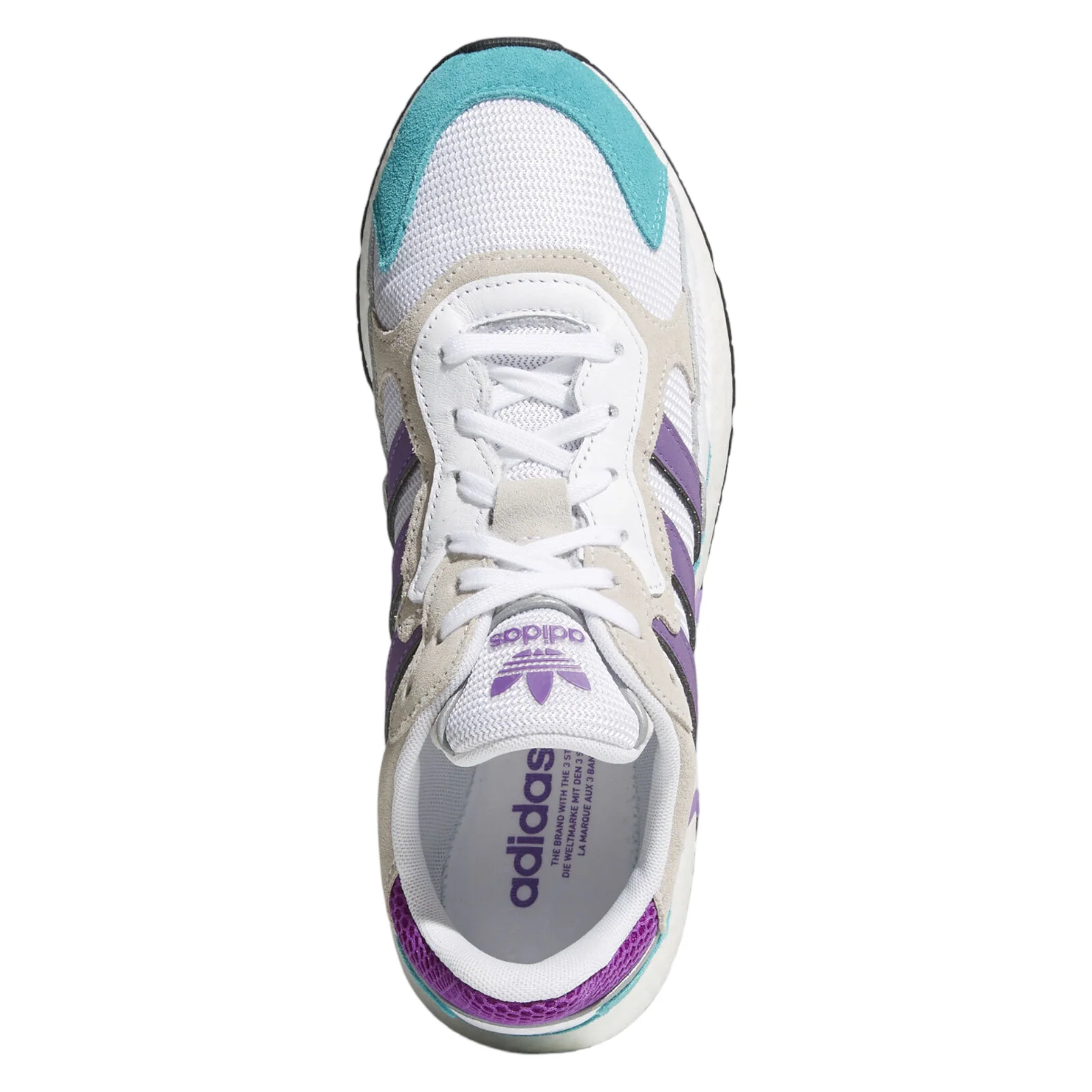 adidas Originals 90s Tresc Run Trainers - White / Purple Aqua - Image 4