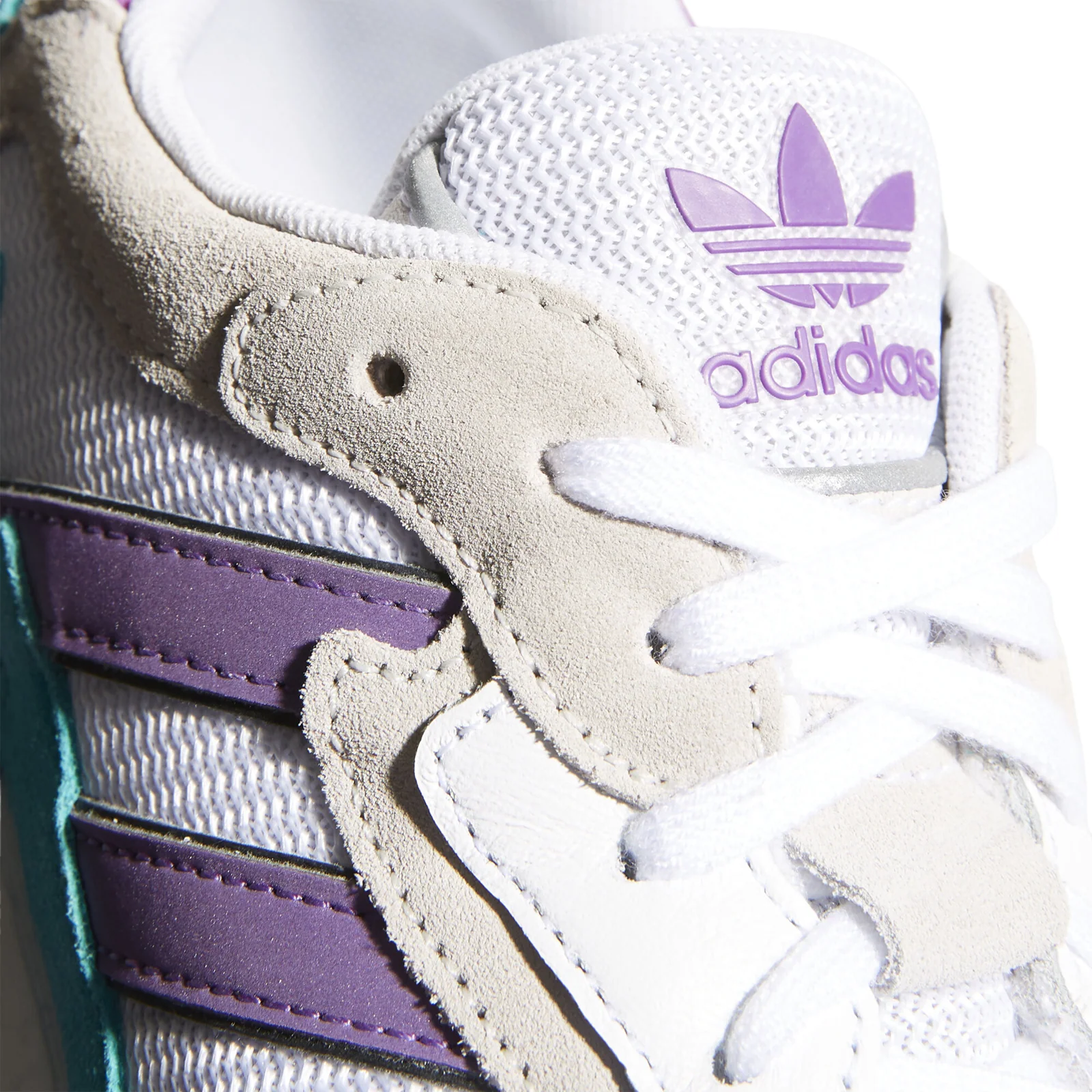adidas Originals 90s Tresc Run Trainers - White / Purple Aqua - Image 7