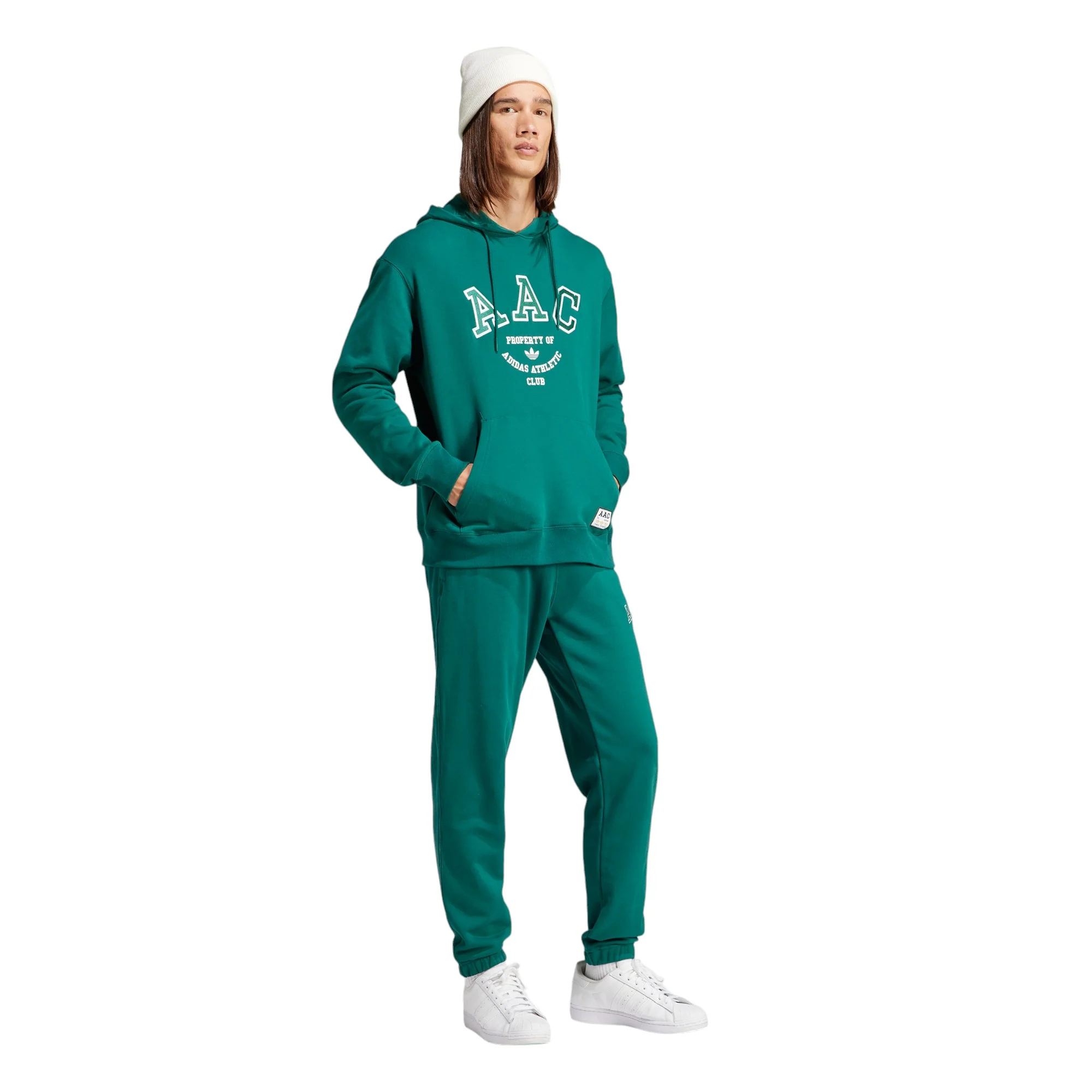 adidas Originals AAC Cotton Fleece Sweat Pants - Collegiate Green - Image 5