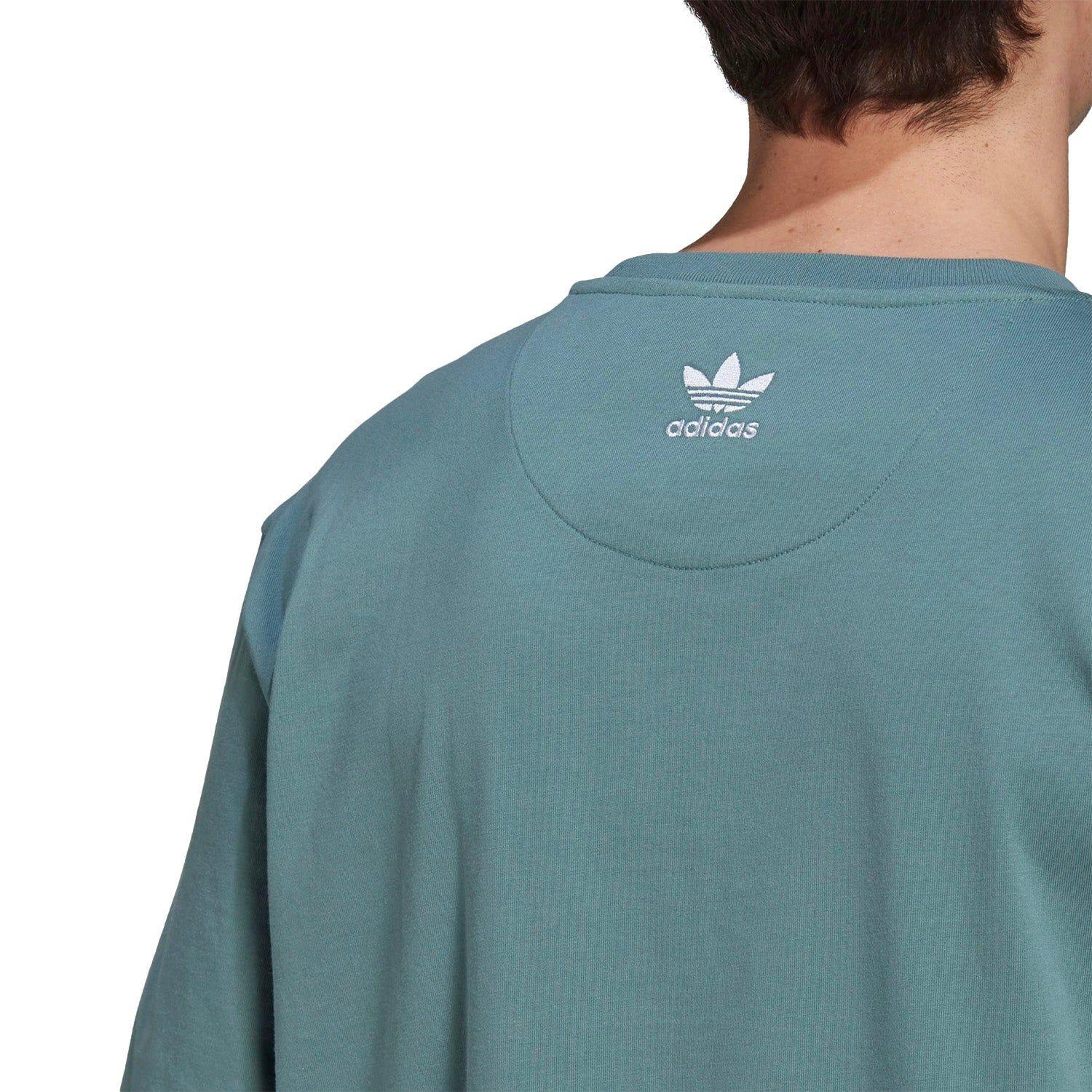 adidas Originals Adicolor 3D Trefoil Graphic Tee - Hazy Emerald - Image 4