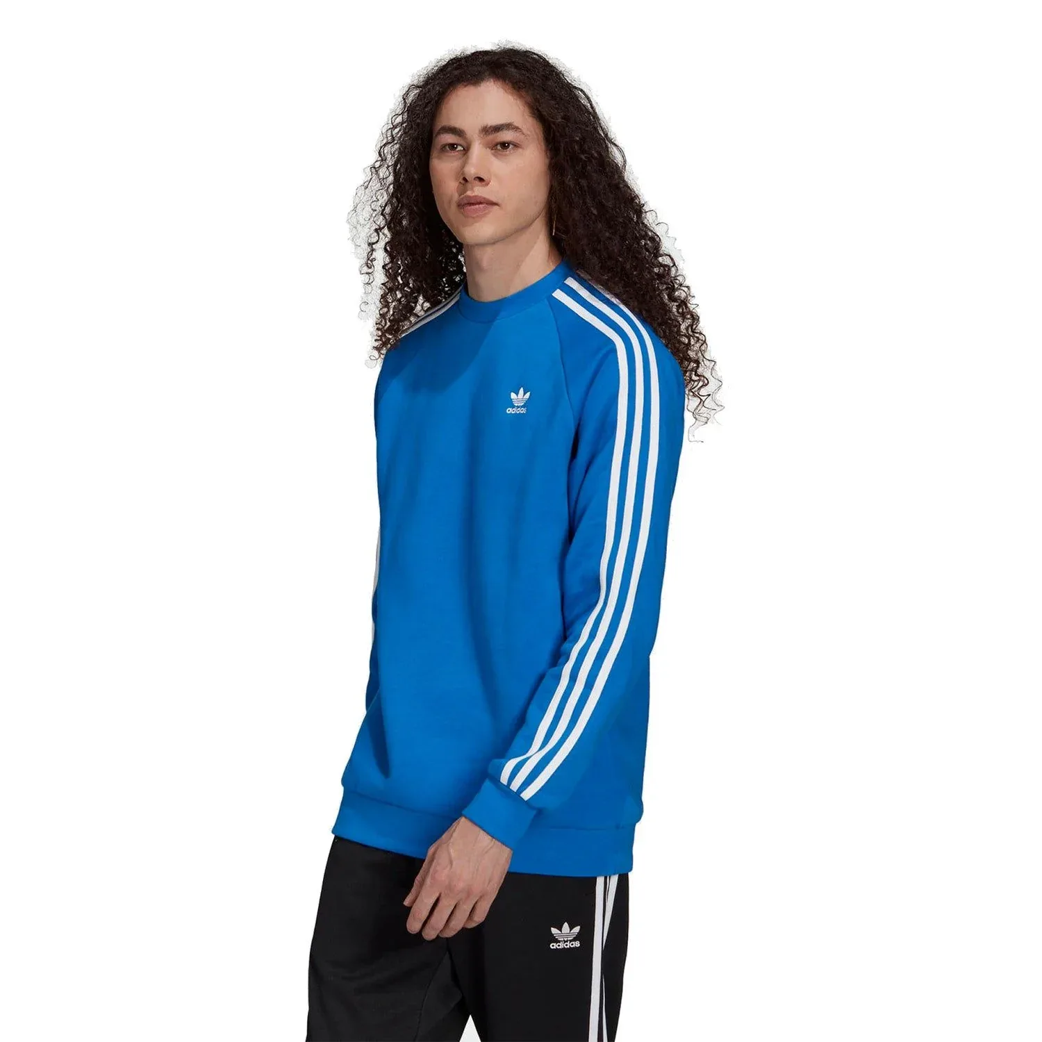 adidas Originals Adicolor Classics 3-Stripes Crew Sweatshirt - Blue - Image 2