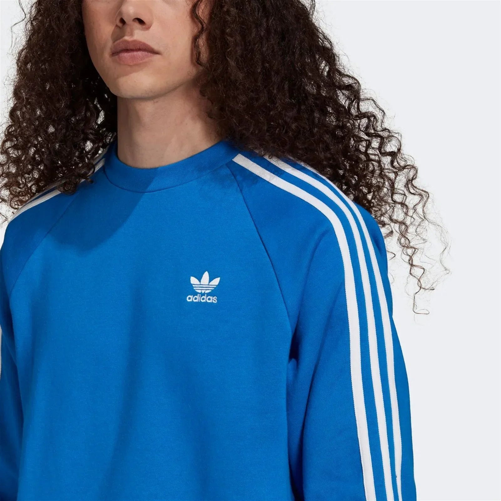 adidas Originals Adicolor Classics 3-Stripes Crew Sweatshirt - Blue - Image 3