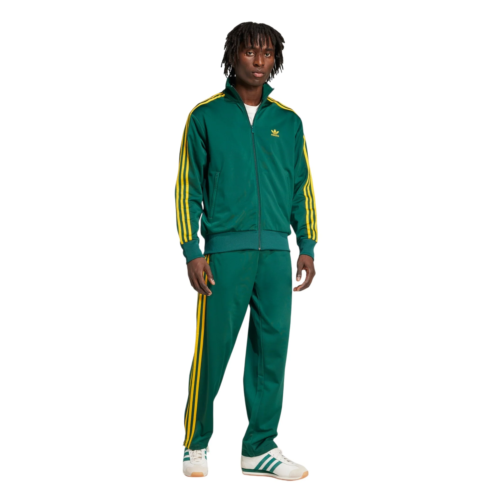 adidas Originals Adicolor Classics Firebird Track Top - Collegiate Green / Crew Yellow - Image 4