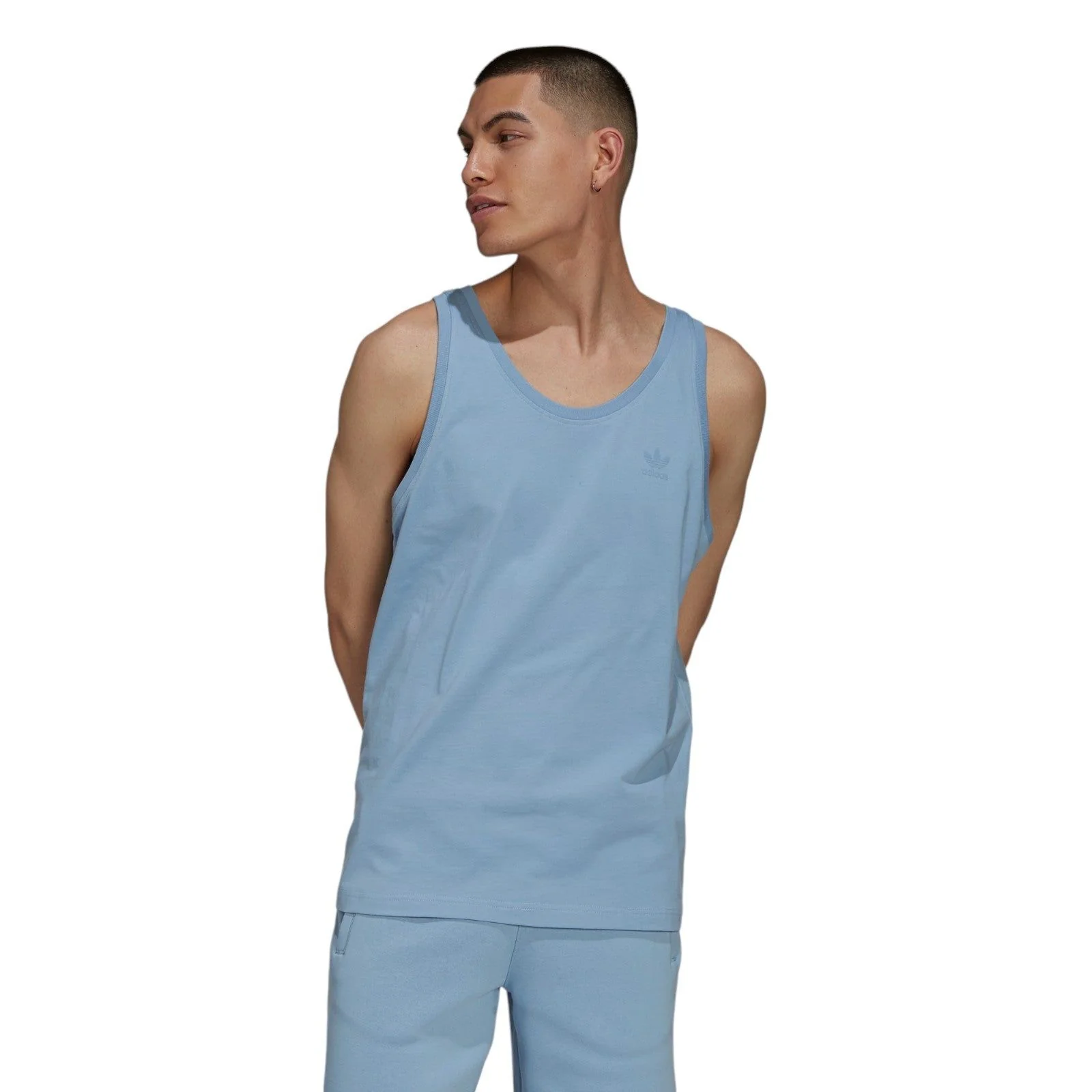 adidas Originals Adicolor Classics MM Trefoil Tank Top - Ambient Sky - Image 3