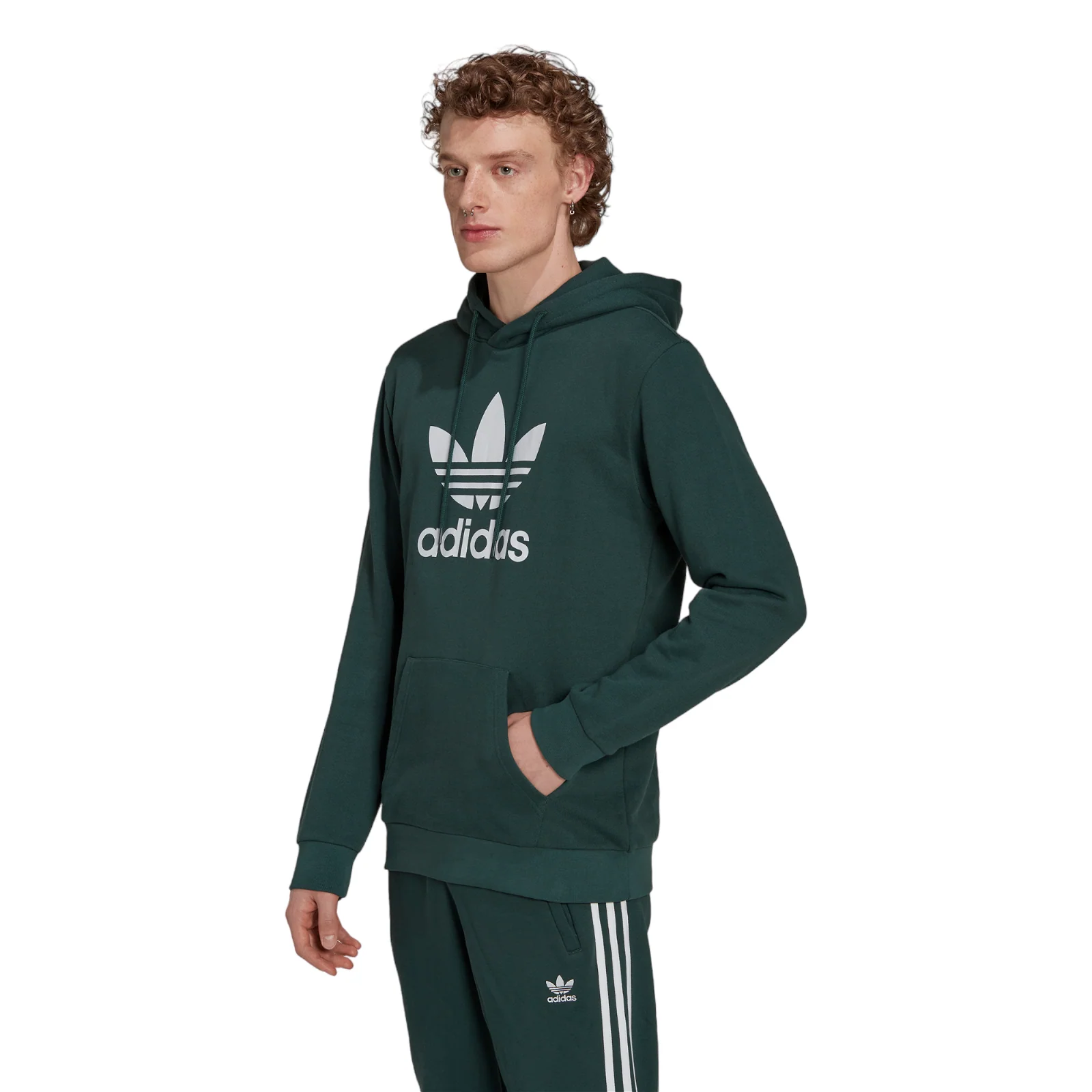 adidas Originals Adicolor Classics Trefoil Hoodie - Mineral Green - Image 2