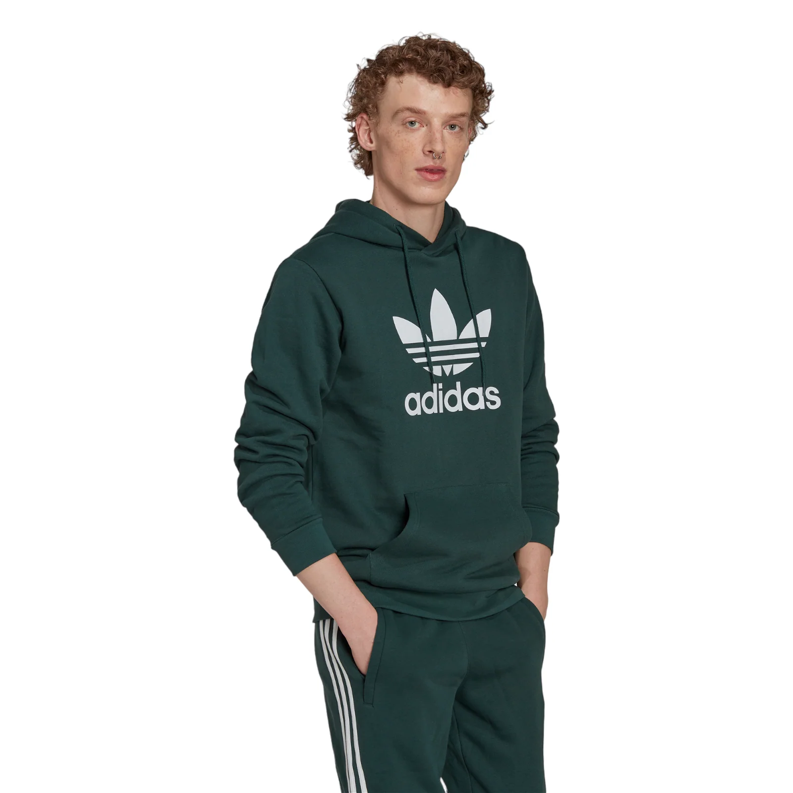 adidas Originals Adicolor Classics Trefoil Hoodie - Mineral Green - Image 4