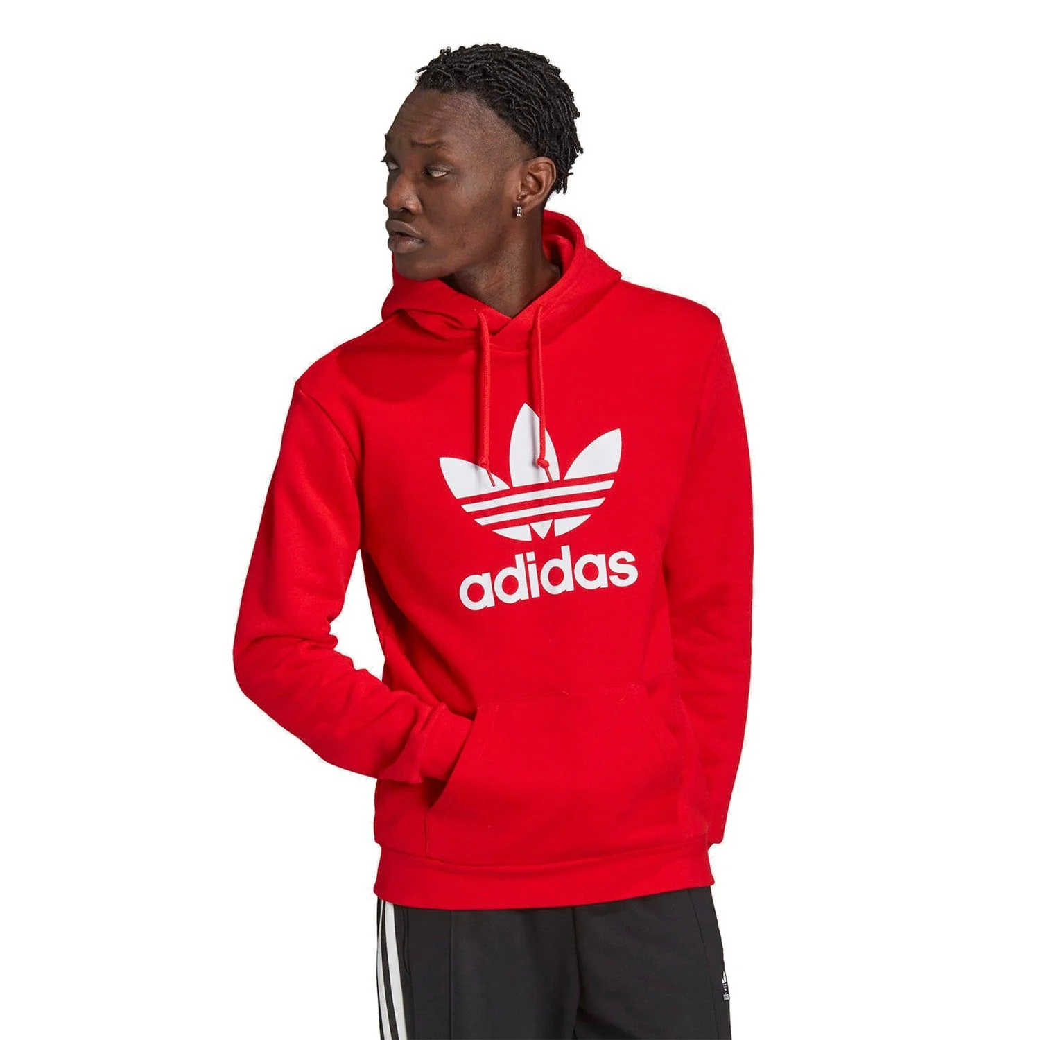 adidas Originals Adicolor Classics Trefoil Hoodie - Red - Image 2