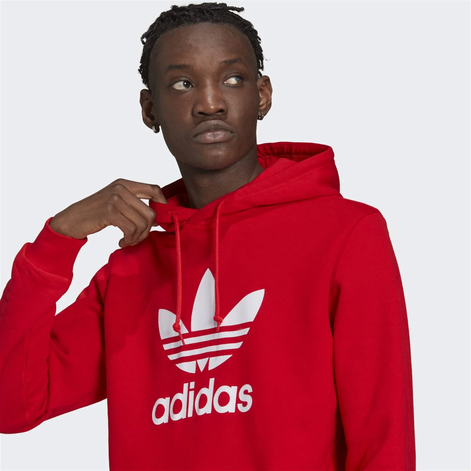 adidas Originals Adicolor Classics Trefoil Hoodie - Red - Image 4