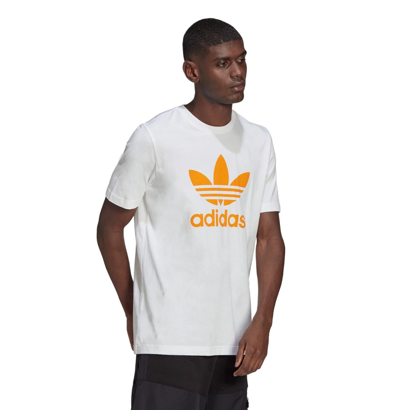 adidas Originals Adicolor Classics Trefoil Tee - White / Orange - Image 4
