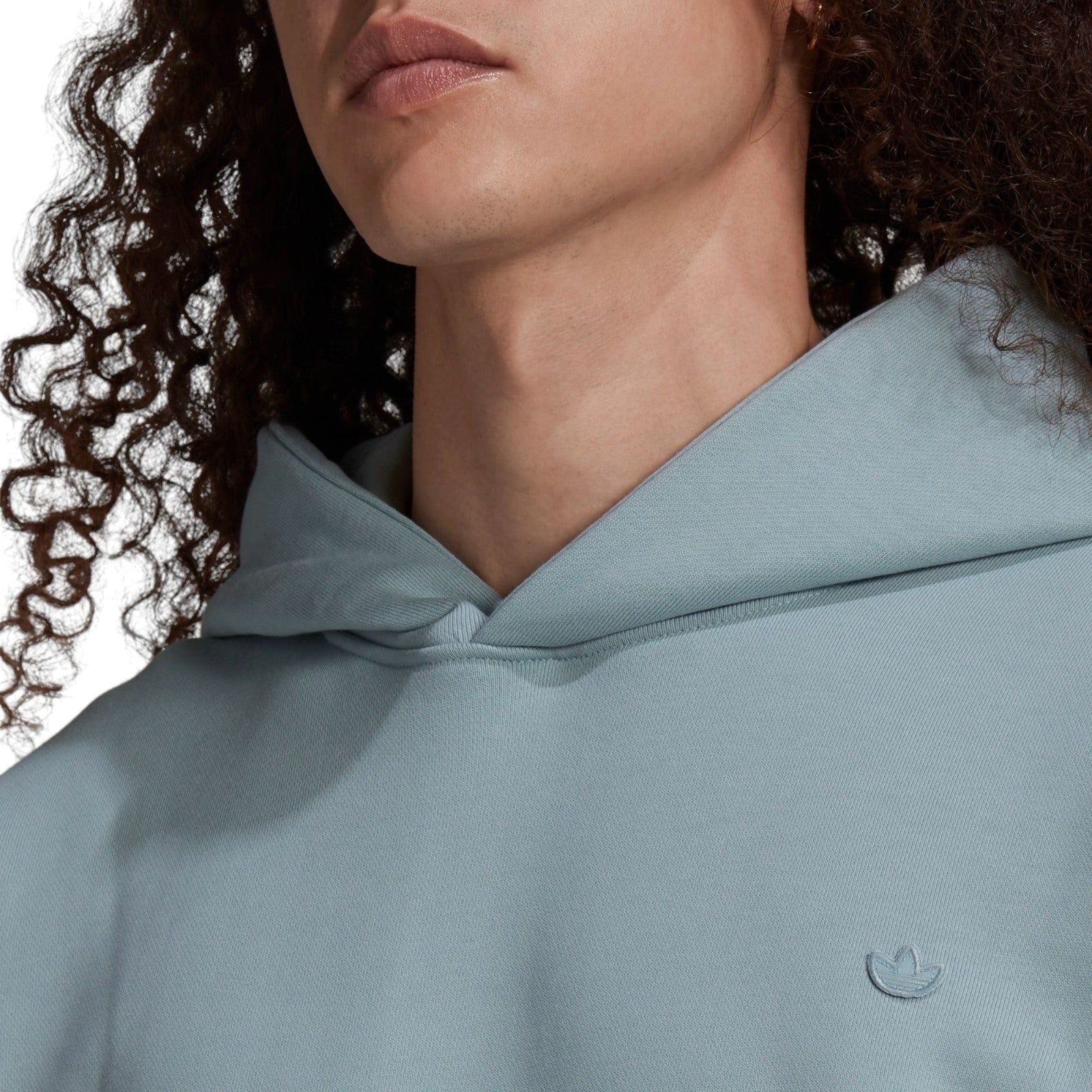 adidas Originals Adicolor Contempo Trefoil Hoodie - Magic Grey / Blue - Image 5