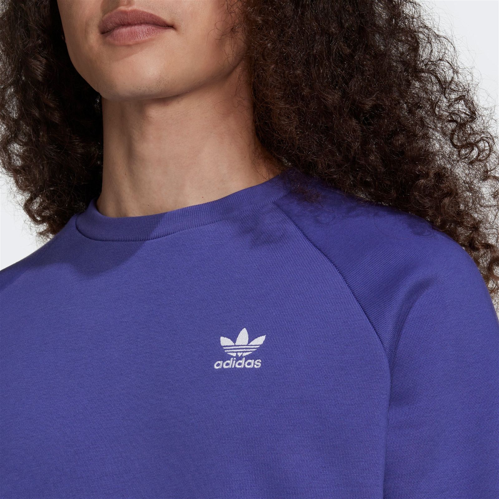 adidas Originals Adicolor Essentials Trefoil Crewneck Sweat - Purple - Image 5